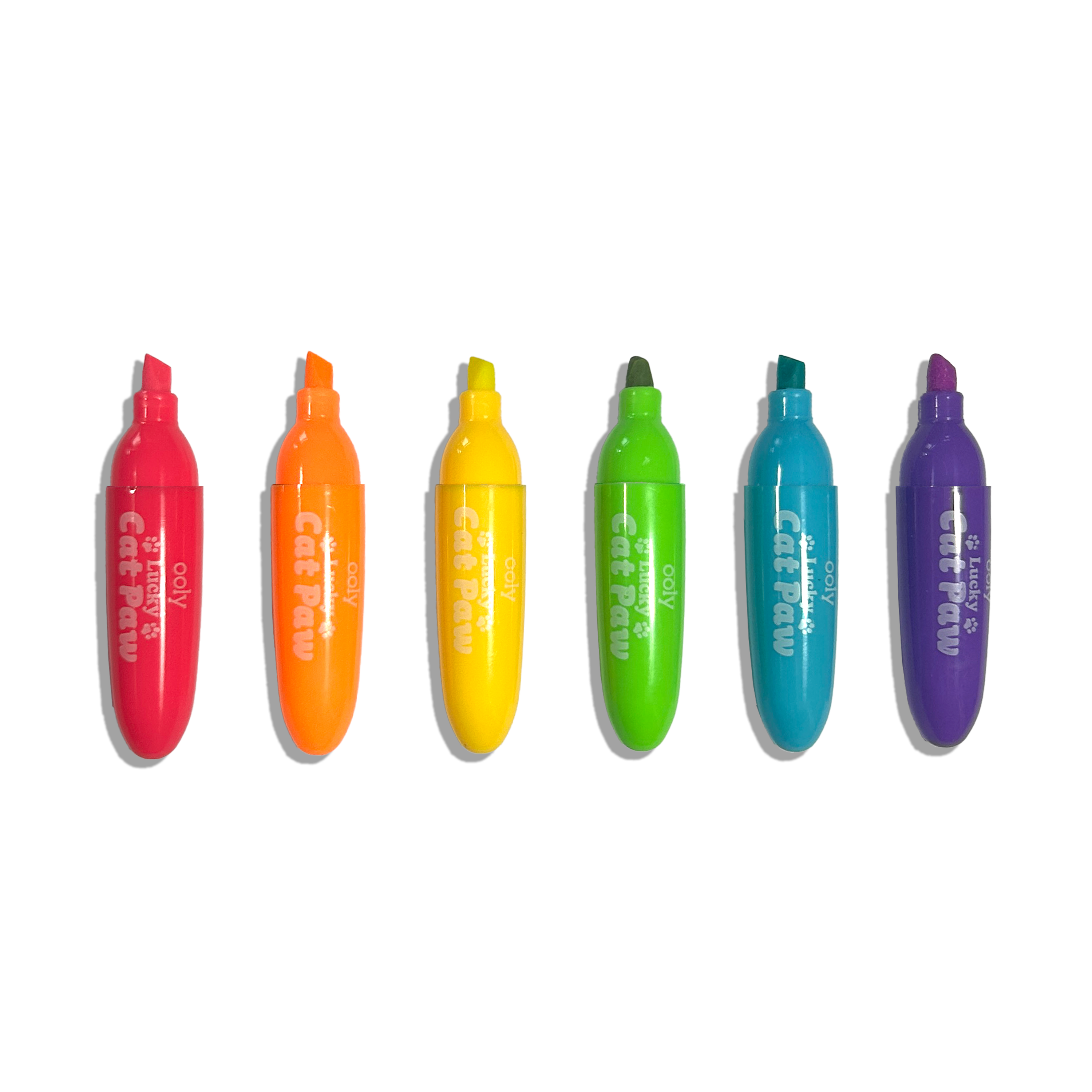 Lucky Cat Paw: Neon Highlighters - Berry Scent (Set of 6)