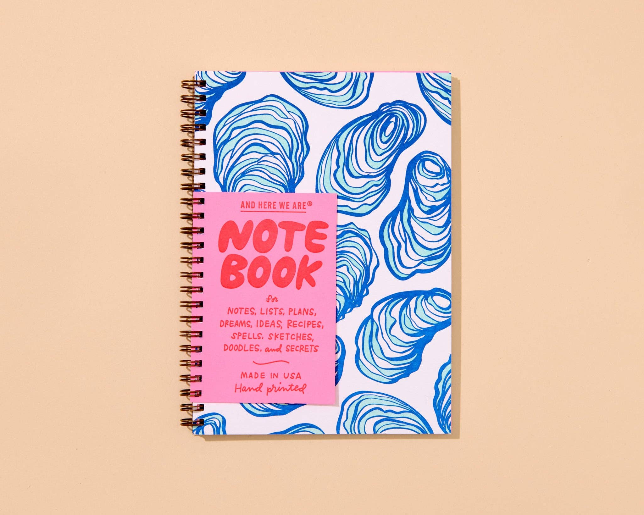 Seafood Beach Summer Spiral Notebook