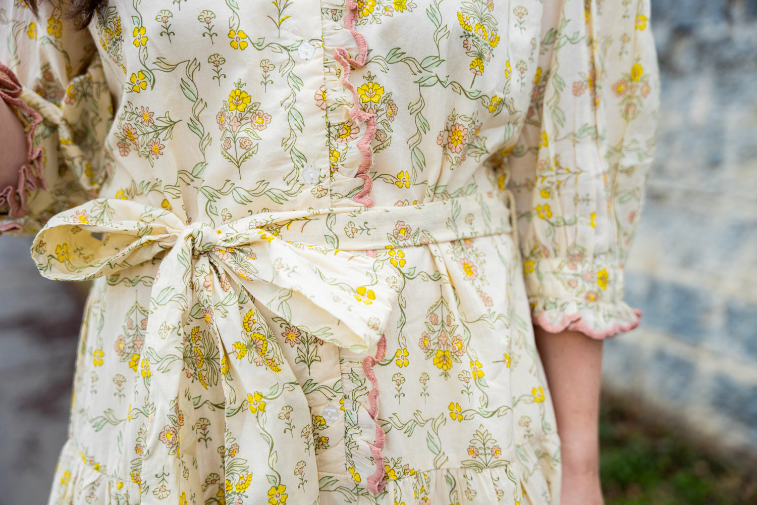 Trellis Flowers Mini Dress