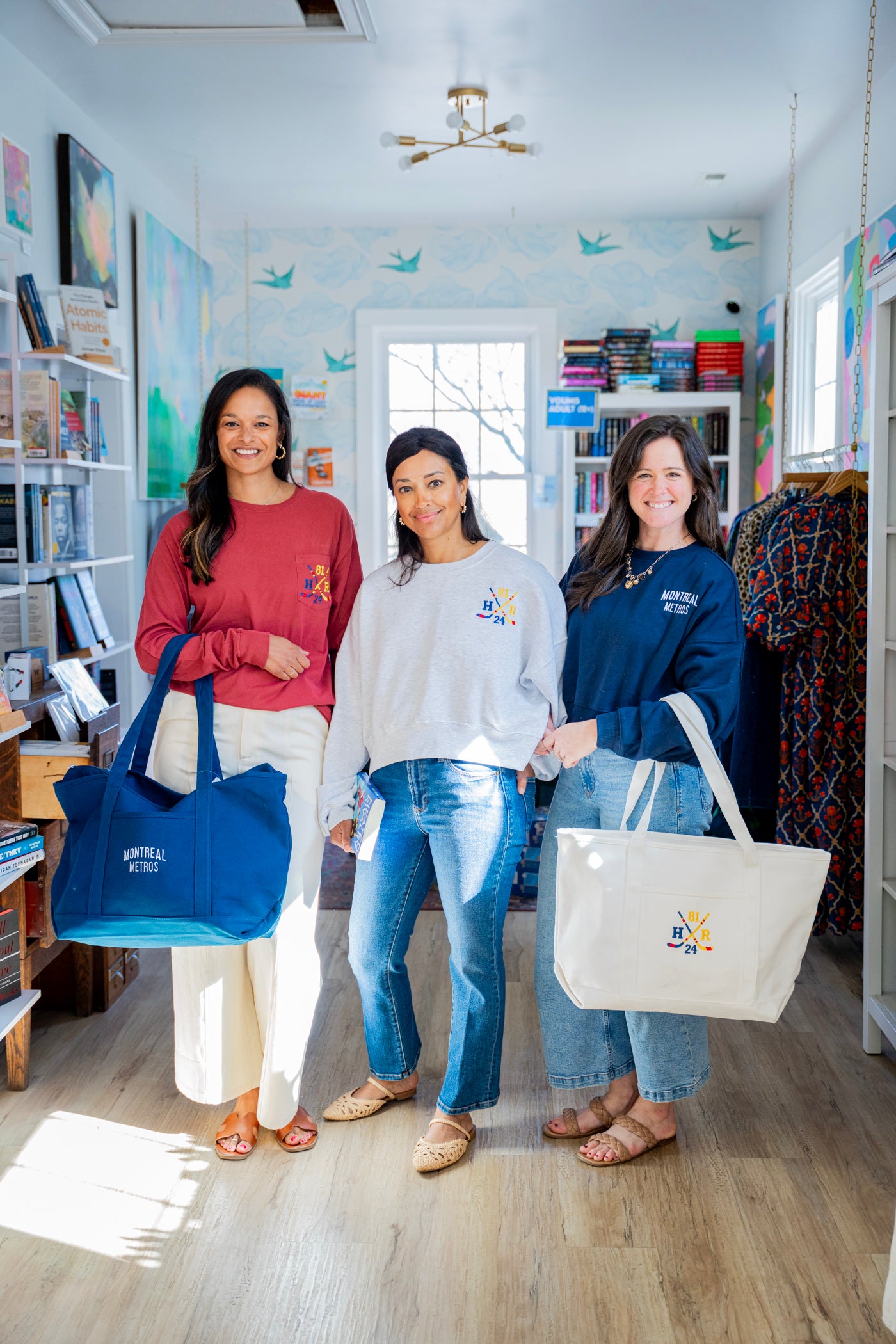 Heated Rivalry Embroidered Tote