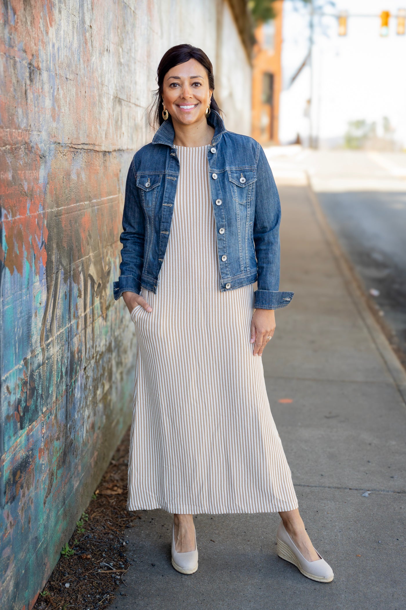 The Classic Stripe Maxi Dress