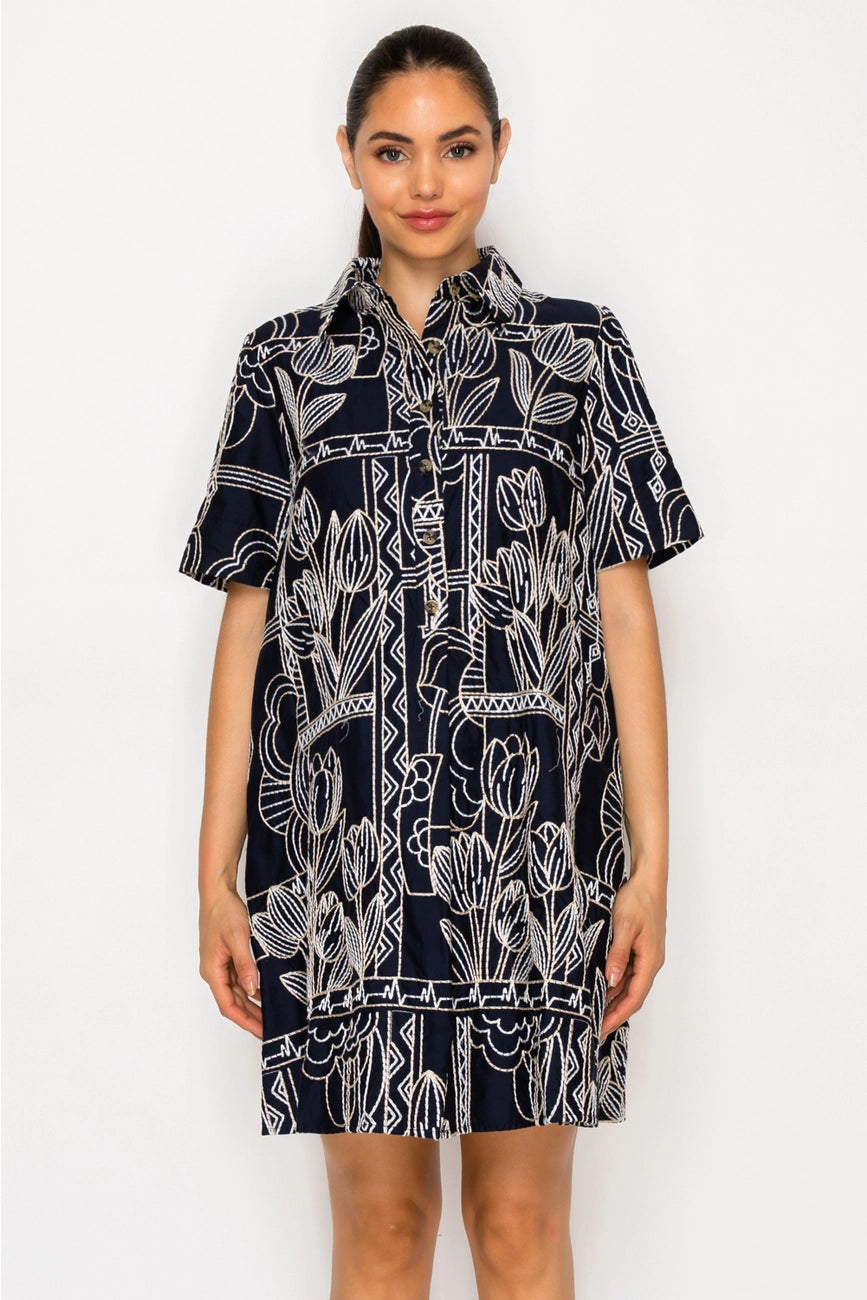 Selene's Stitch Shirt Dress
