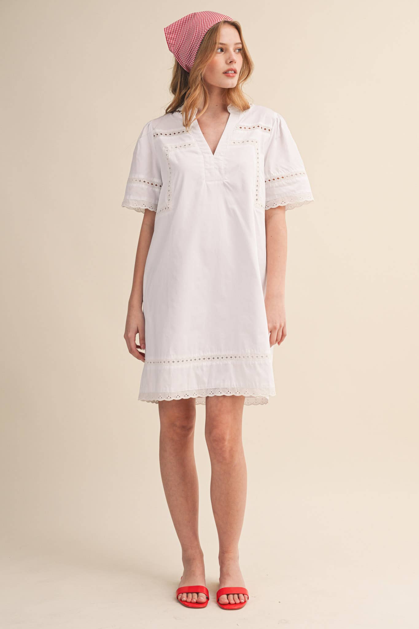 The Lace Trim Tunic Dress