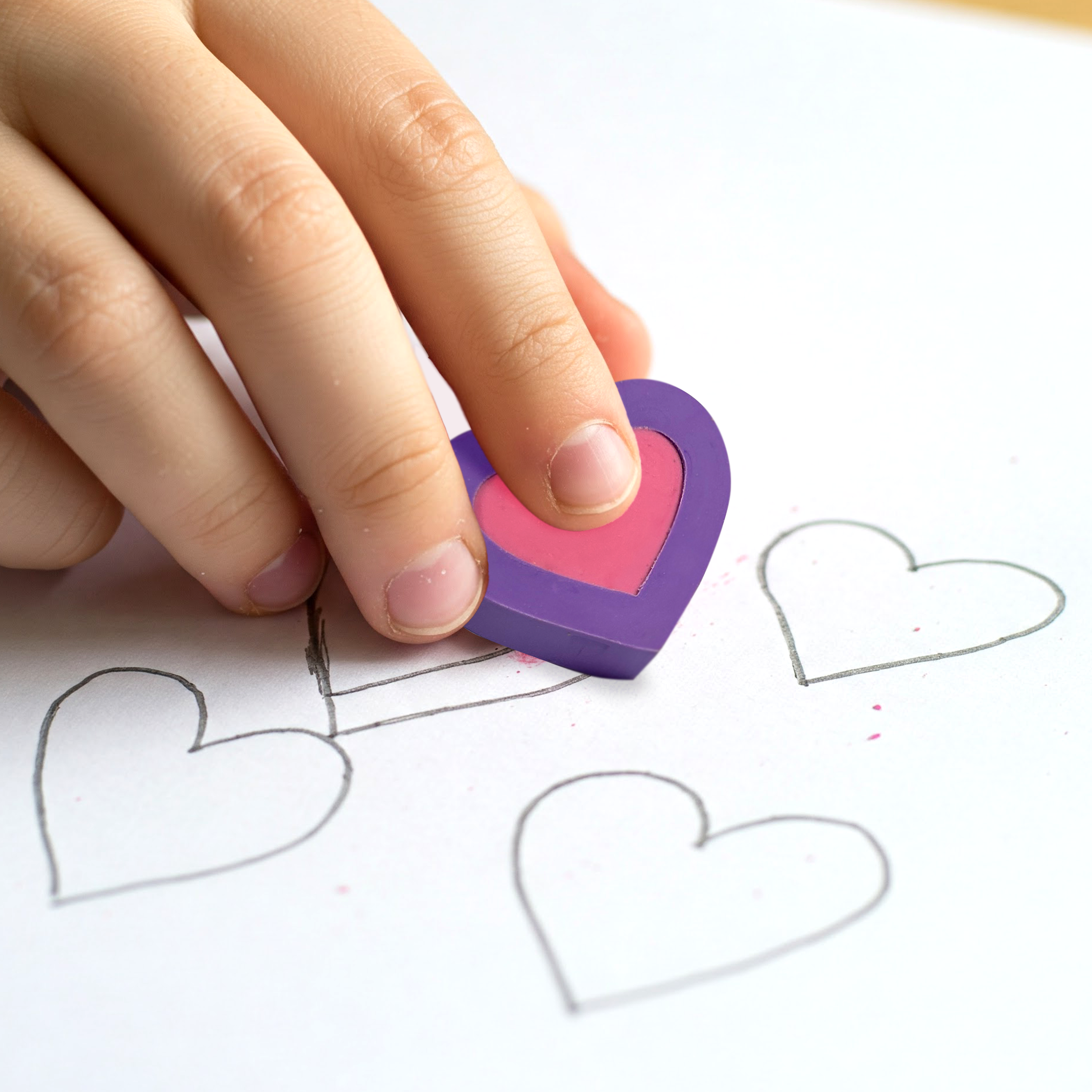 Hearts In Bloom: Erasers (Set of 6)