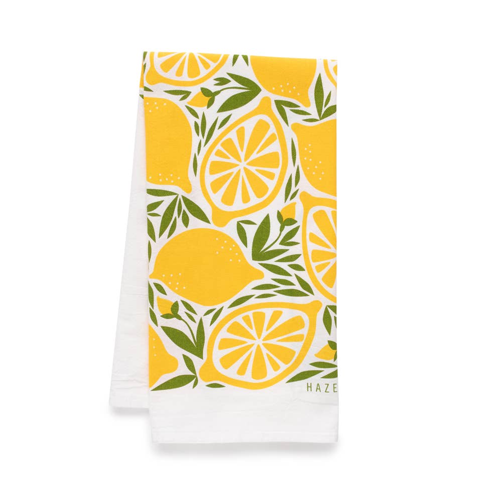 Lemon Tea Towel / Kitchen Decor / Midwest Made