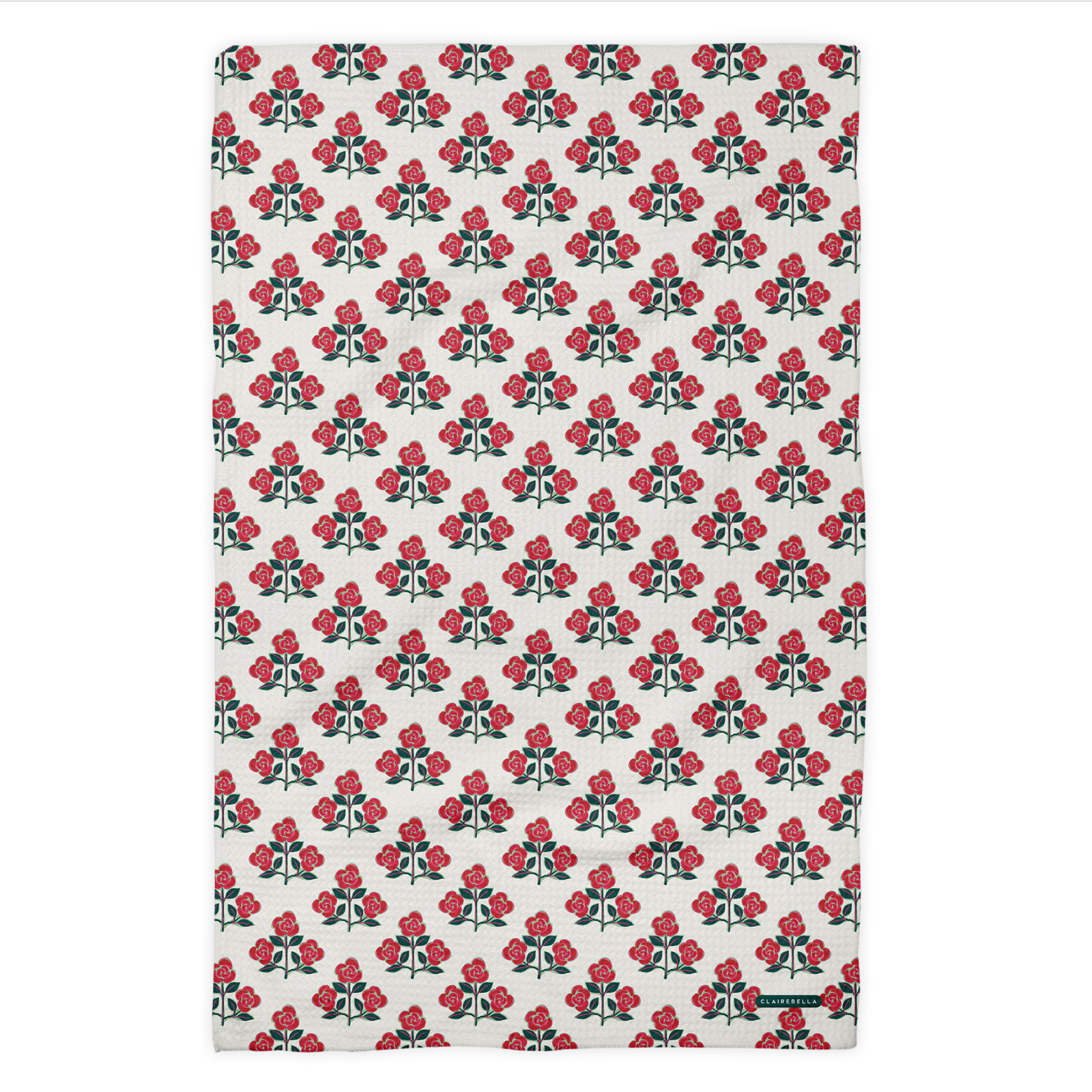 Waffle Weave Kitchen Towel - Betsy Red