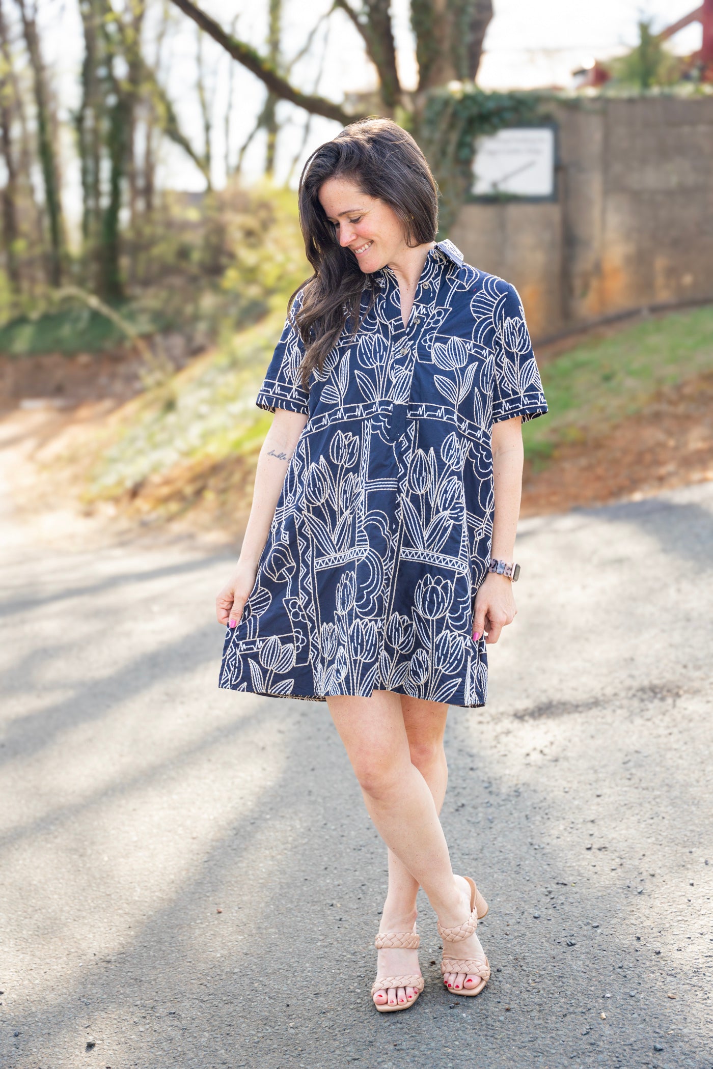 Selene's Stitch Shirt Dress