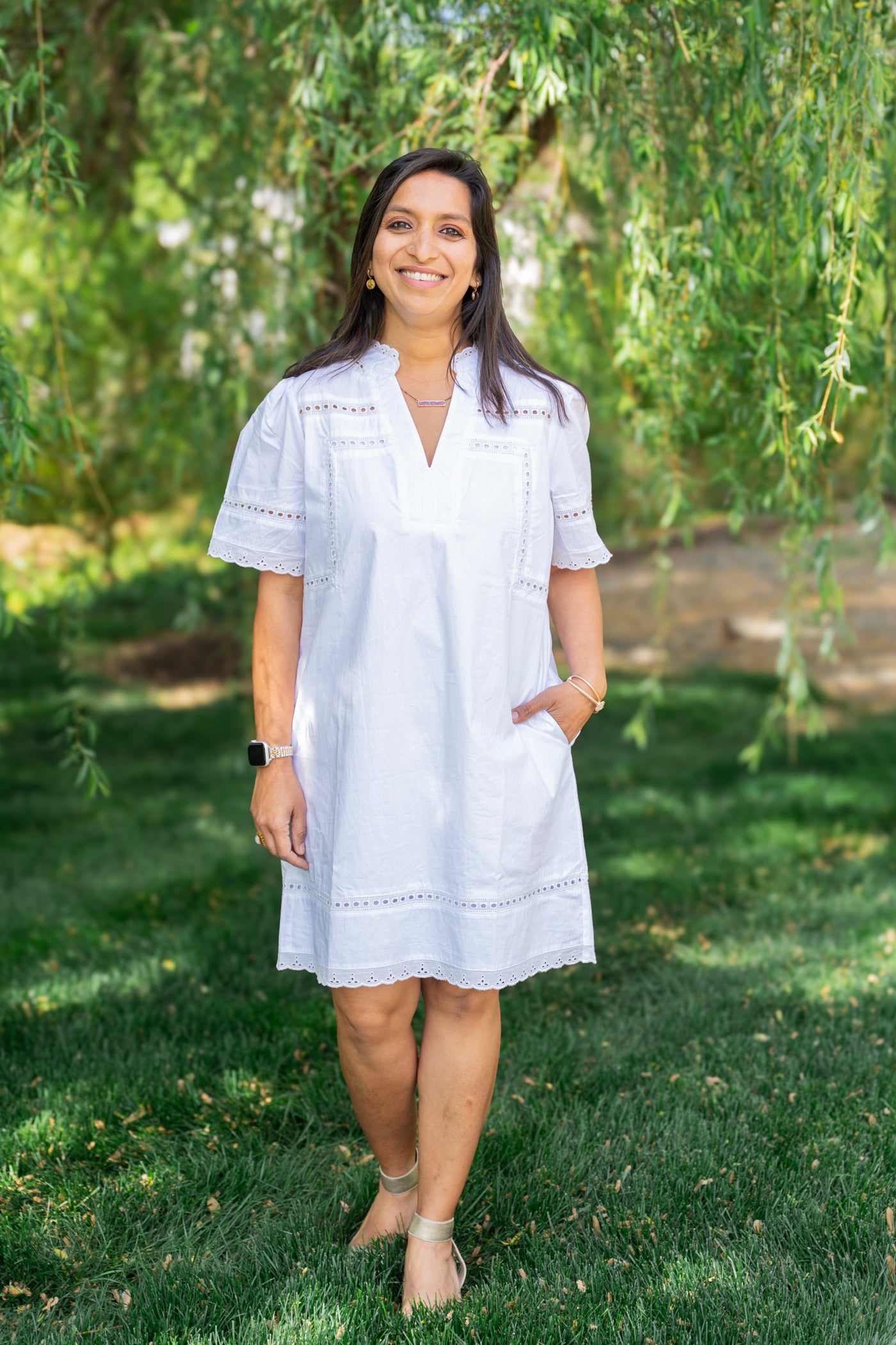 The Lace Trim Tunic Dress