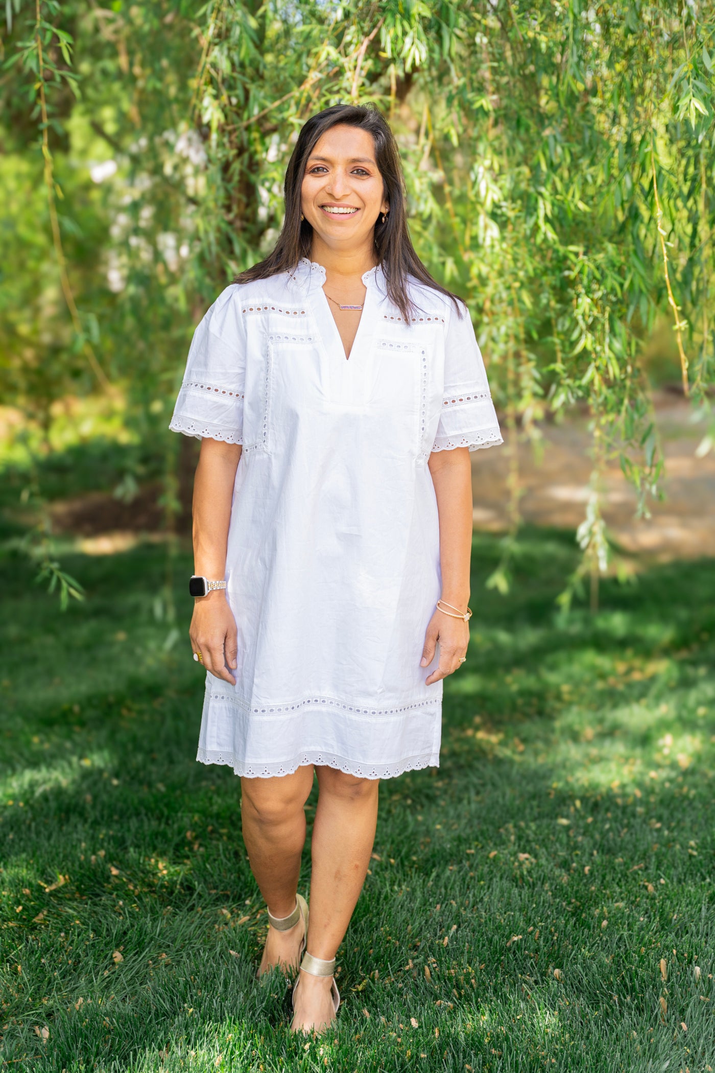 The Lace Trim Tunic Dress
