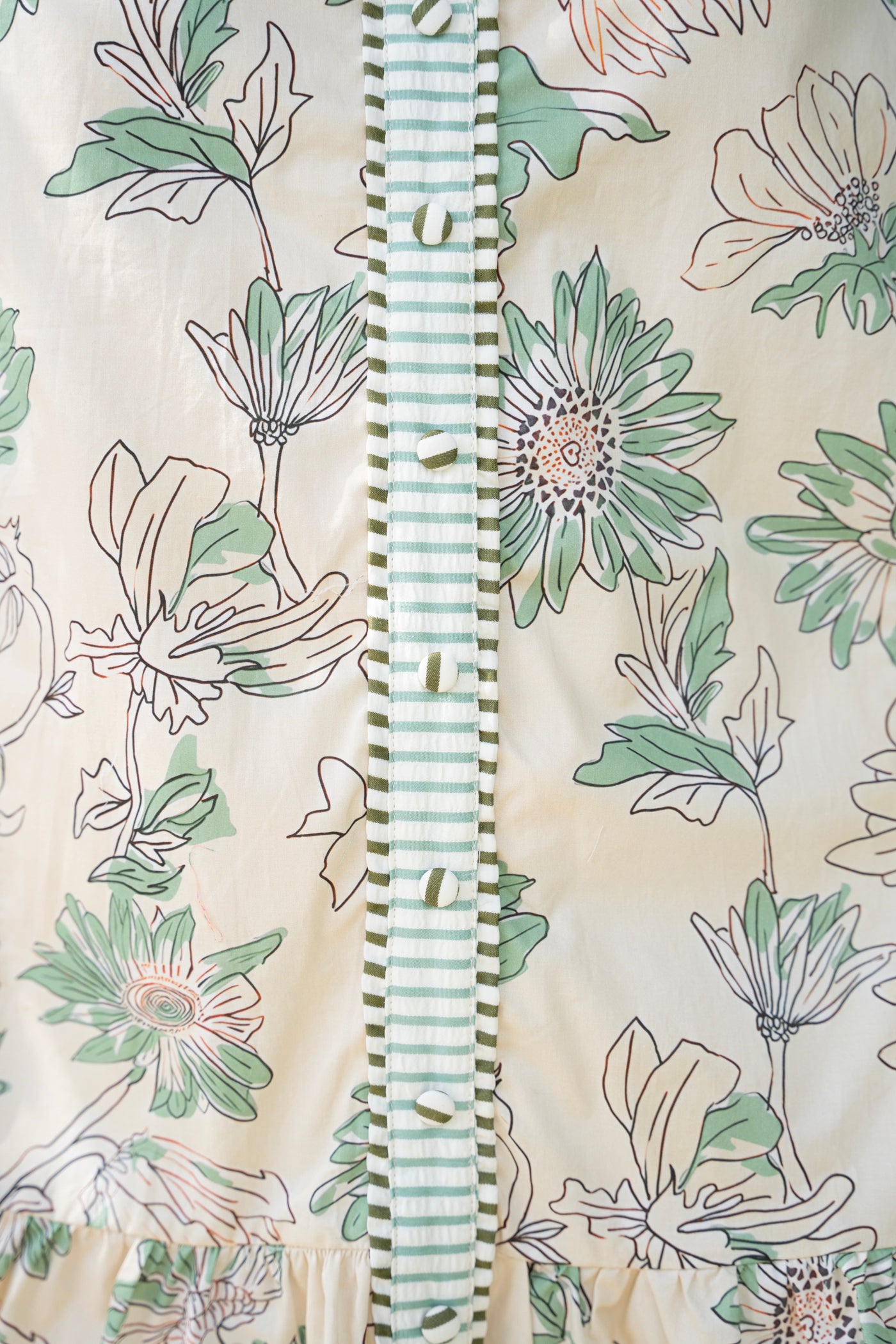 Sage Bloom Mini Dress