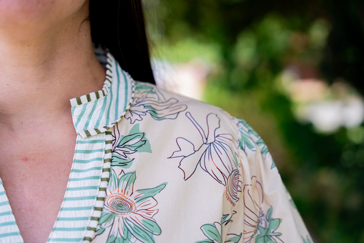 Sage Bloom Mini Dress