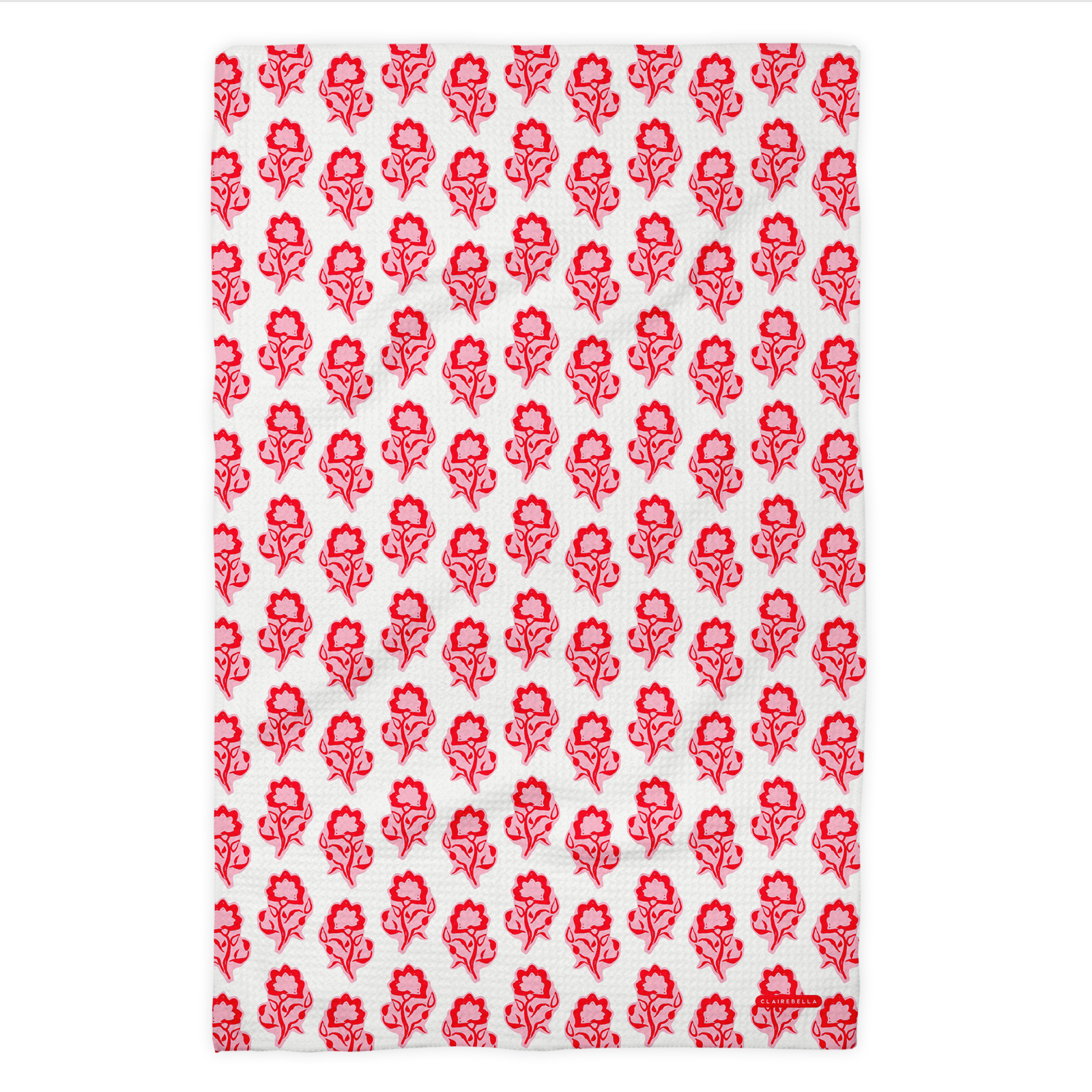 Waffle Weave Kitchen Towel - Maya Red