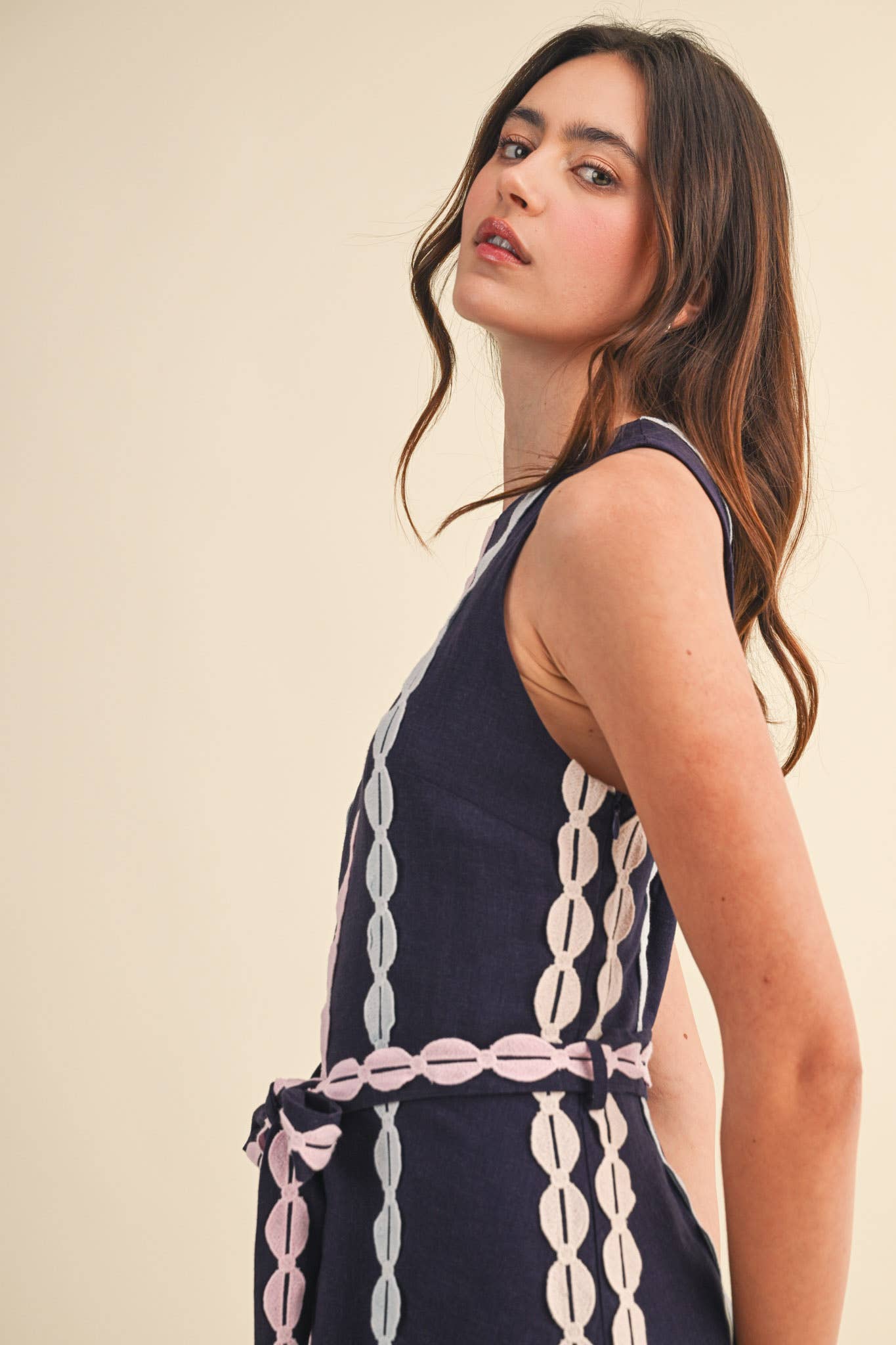 The Crochet Trim Midi Dress