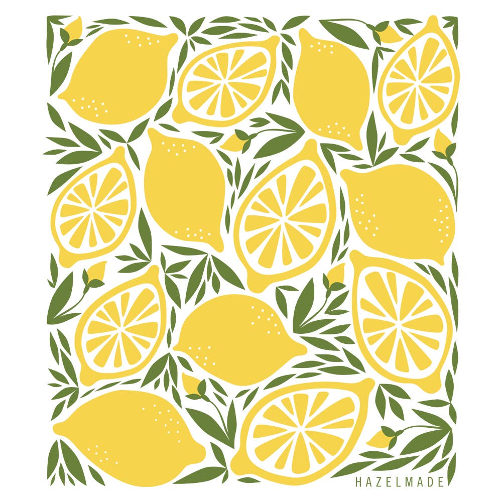 Lemon Tea Towel / Kitchen Decor / Midwest Made