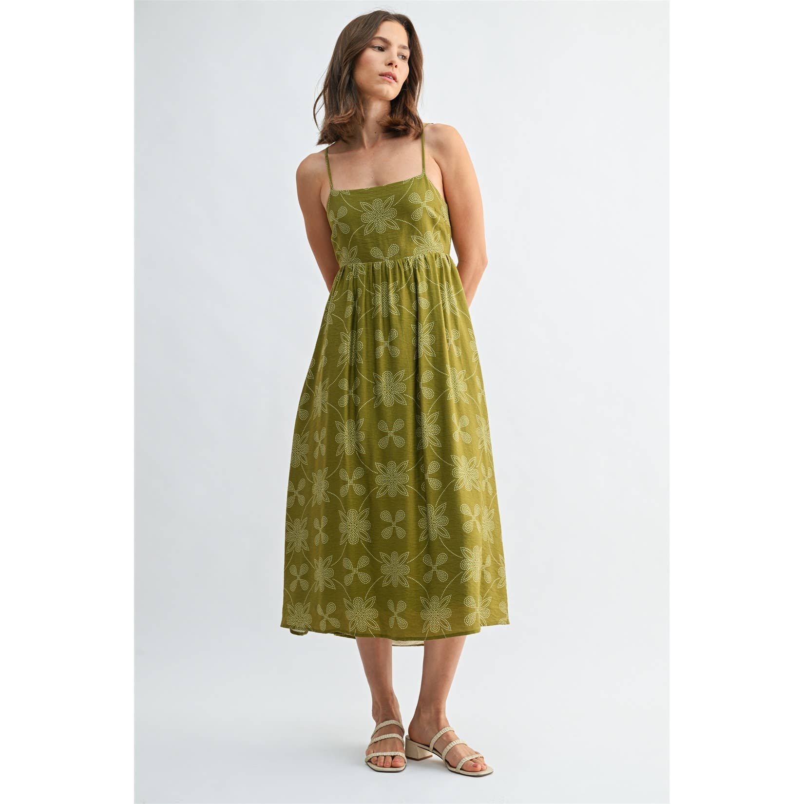 The Olive Grove Midi Dress