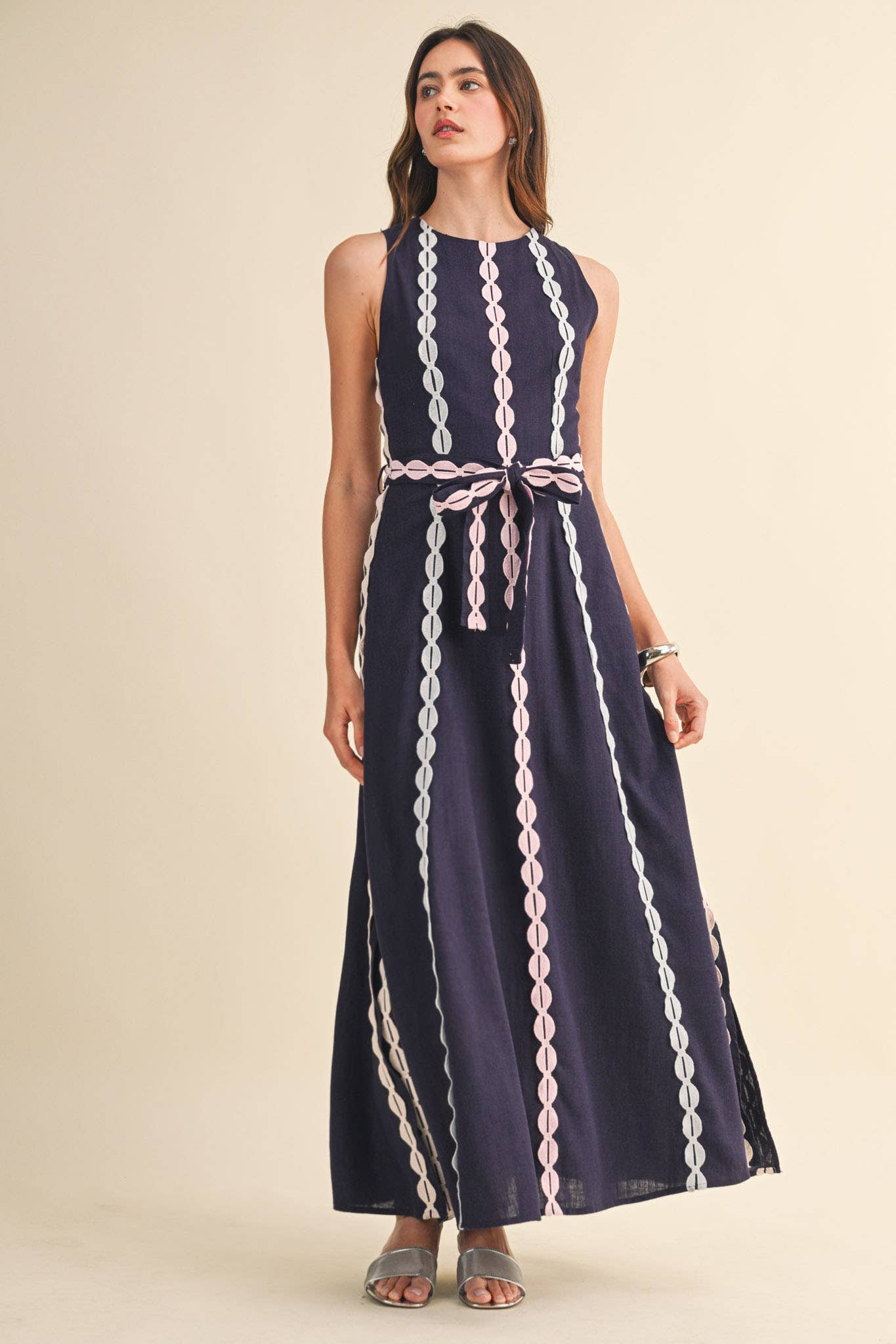 The Crochet Trim Midi Dress