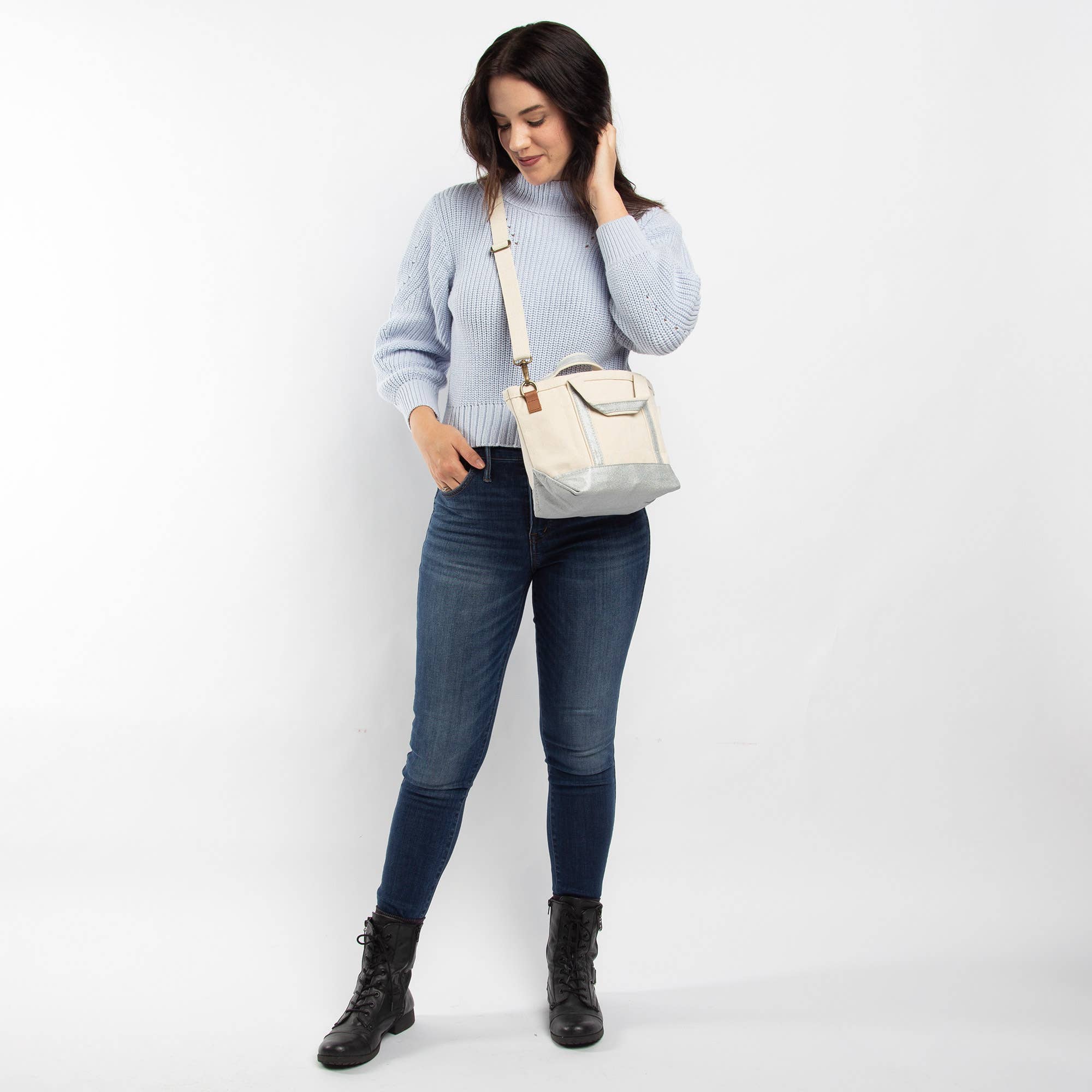Crossbody Tote: Gold