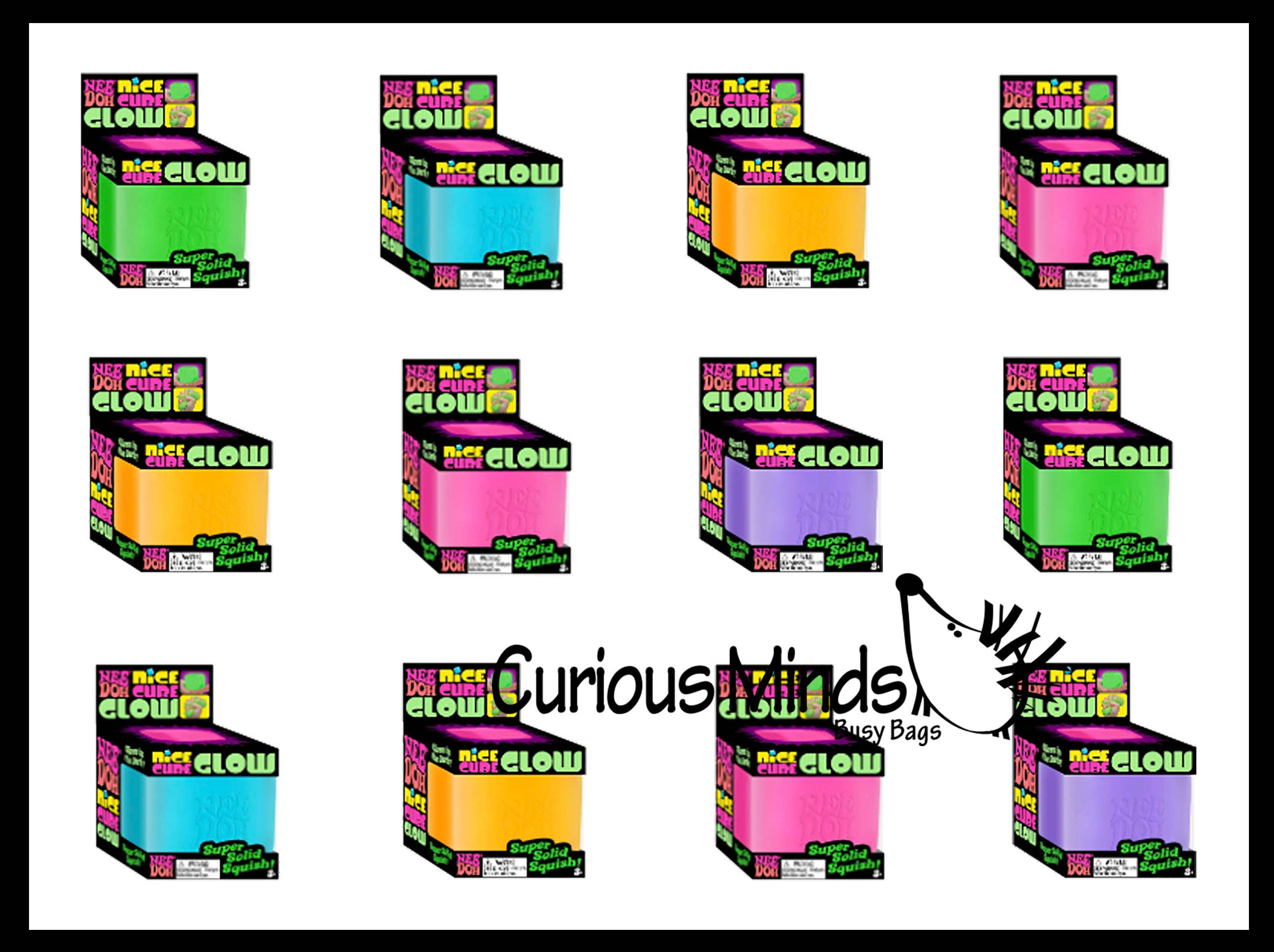 1 GLOW Nee Doh Nice Cube Ice Sugar Ball - Thick Glue/Gel