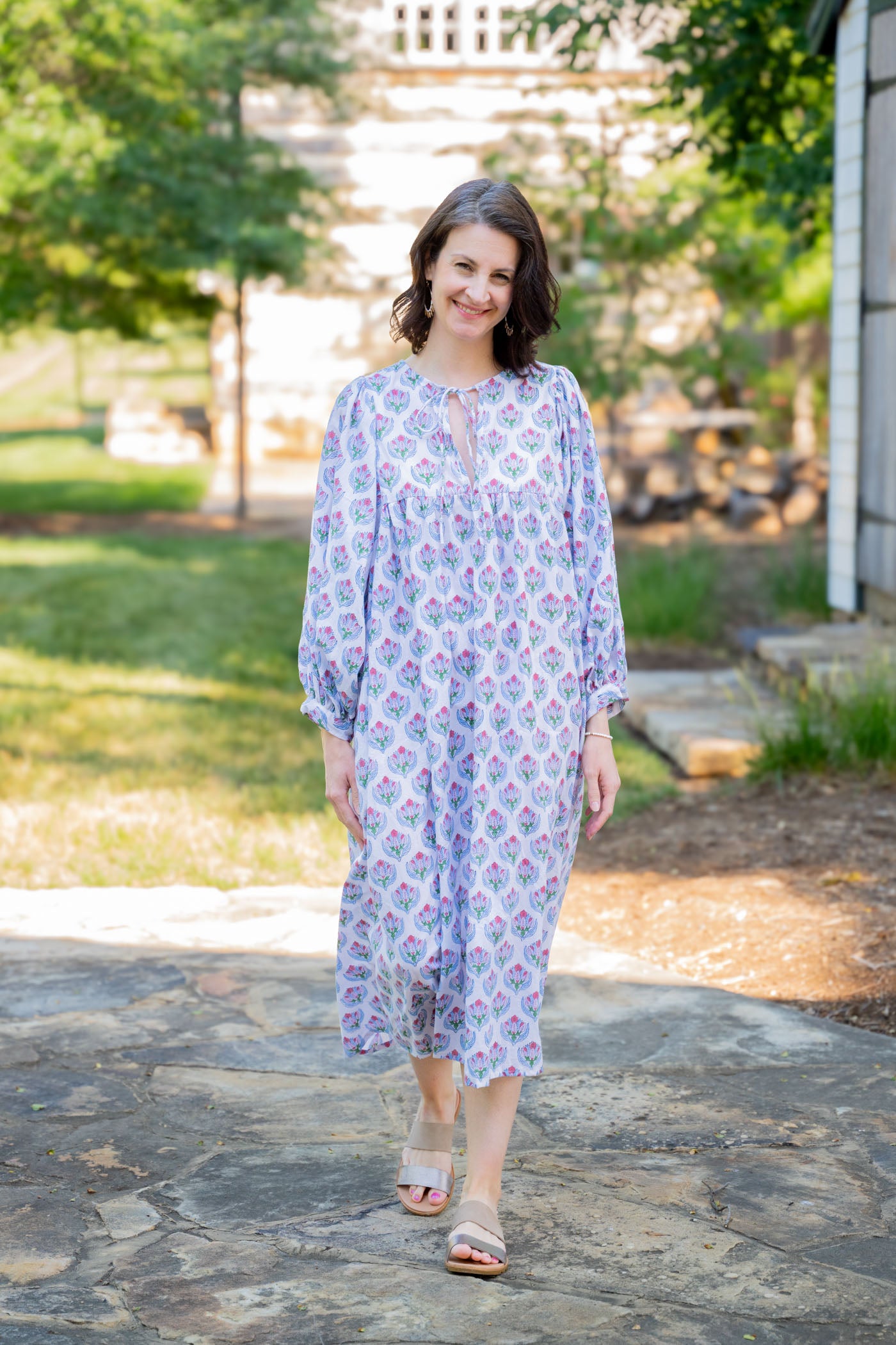 Jena Floral Block Print Dress