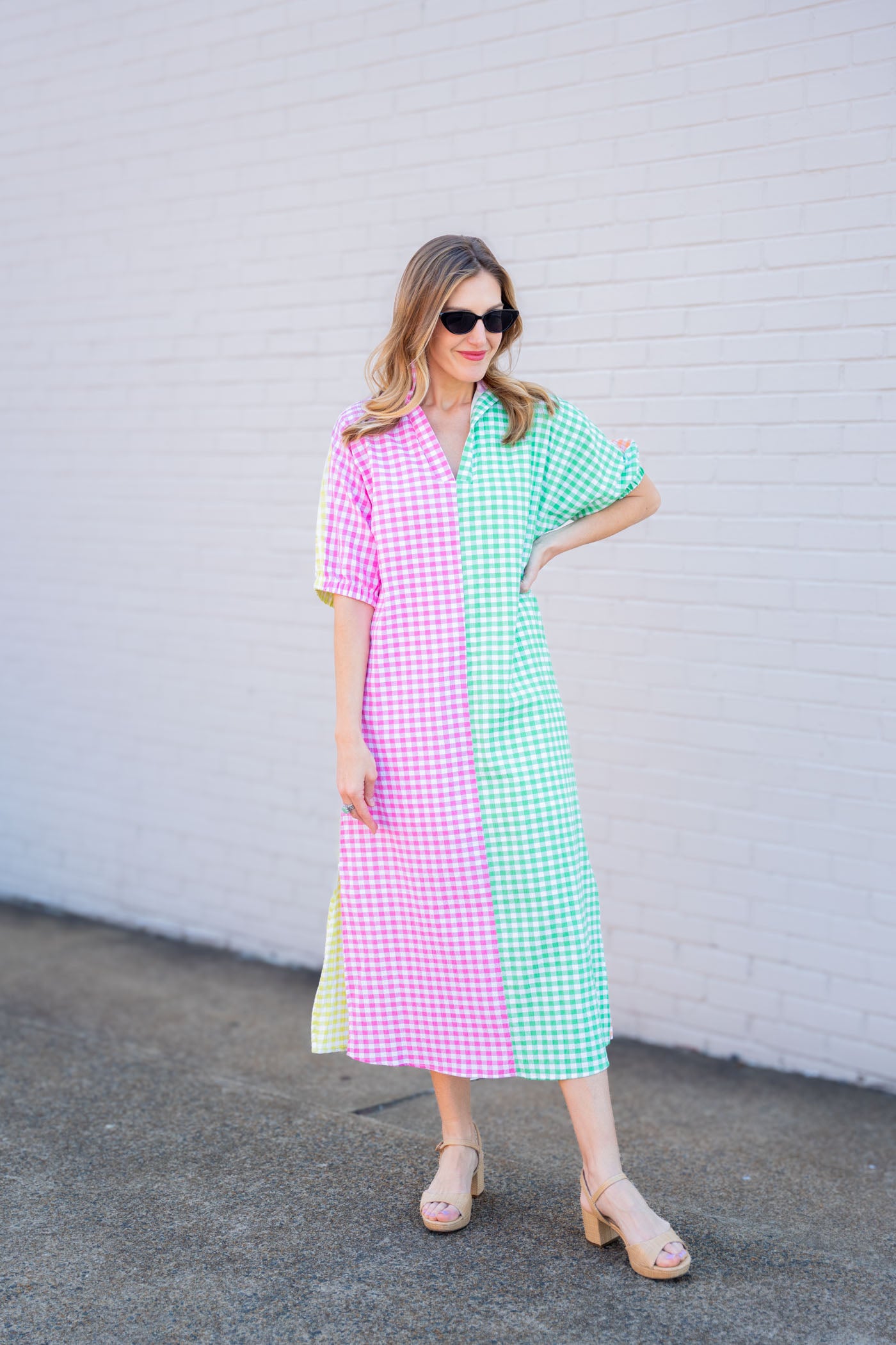 Blakely Gingham Midi Dress