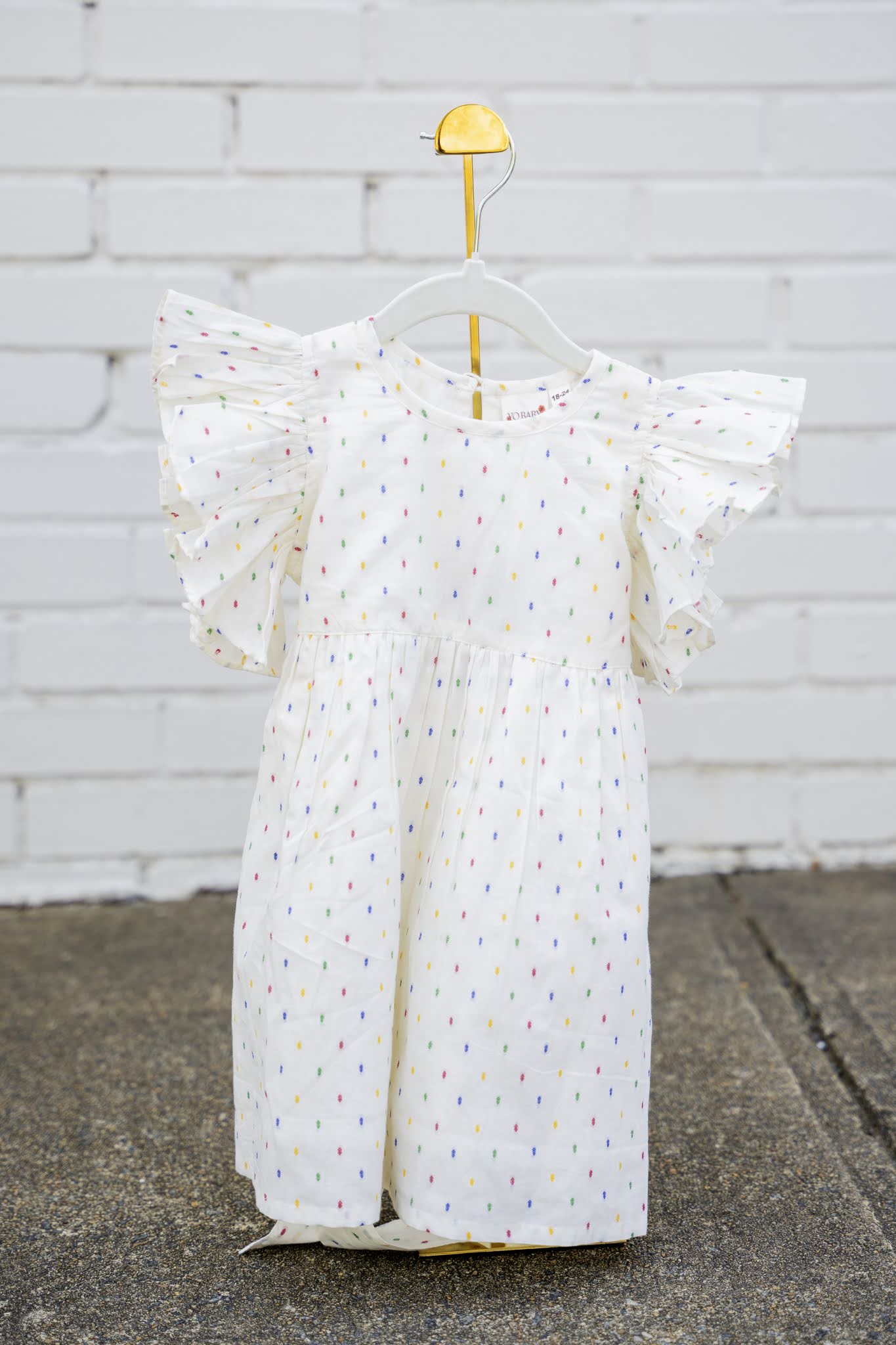 Multi Swiss Dot Ruffle SLV Baby Set