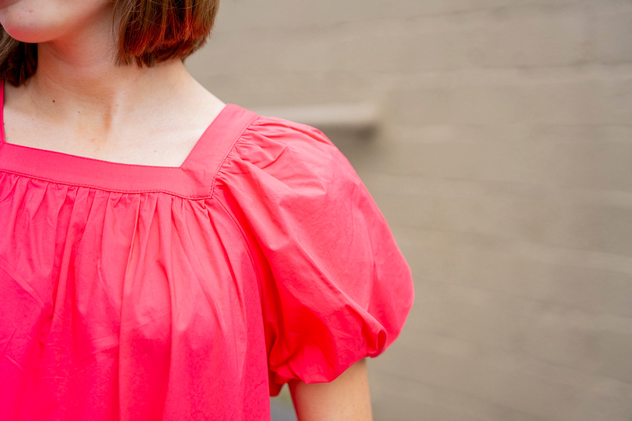 Fuschia poplin dress