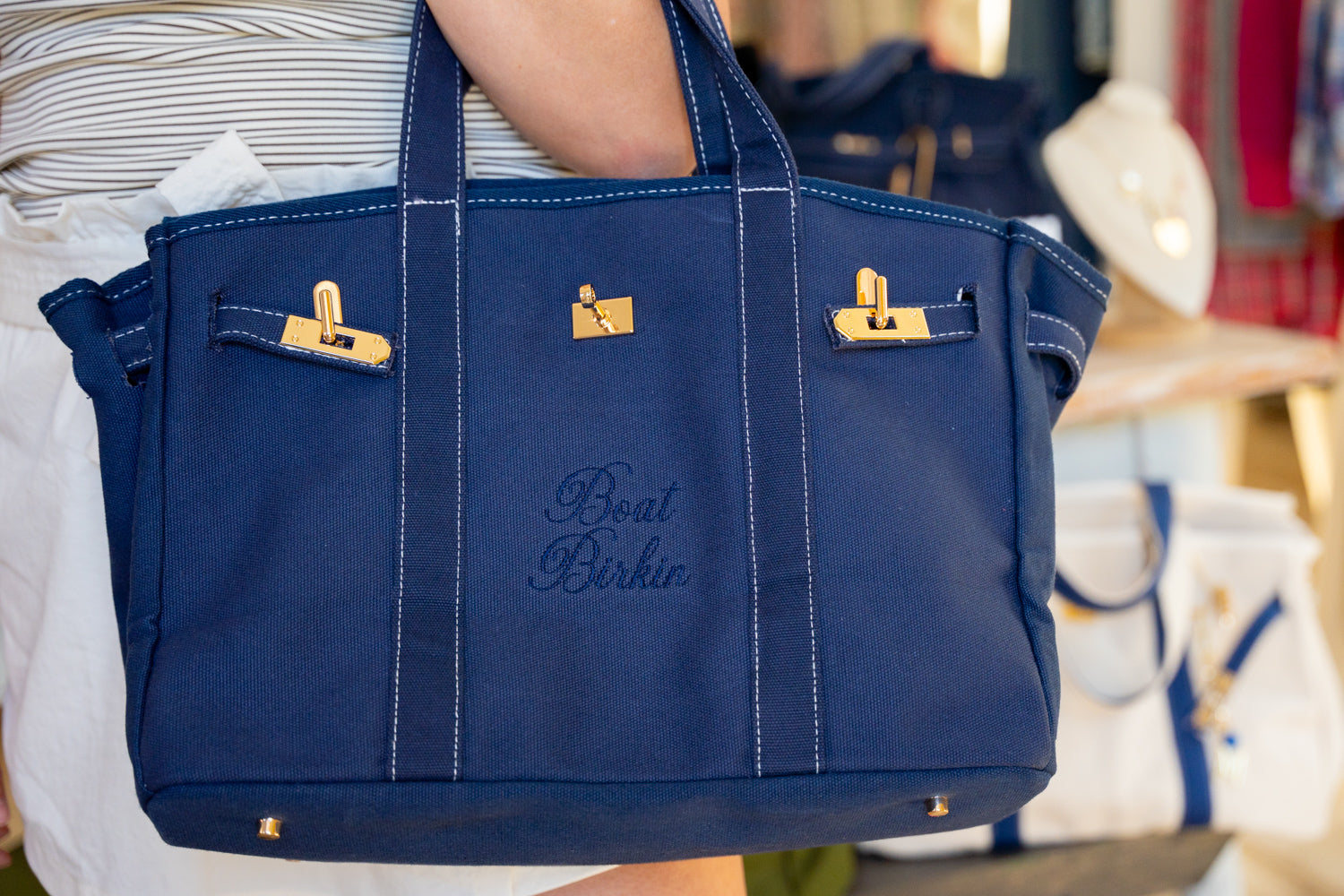 Boatkin ボートキン　キャンバスバッグ　ネイビー The Boatkin – Bluebird & Company Crozet