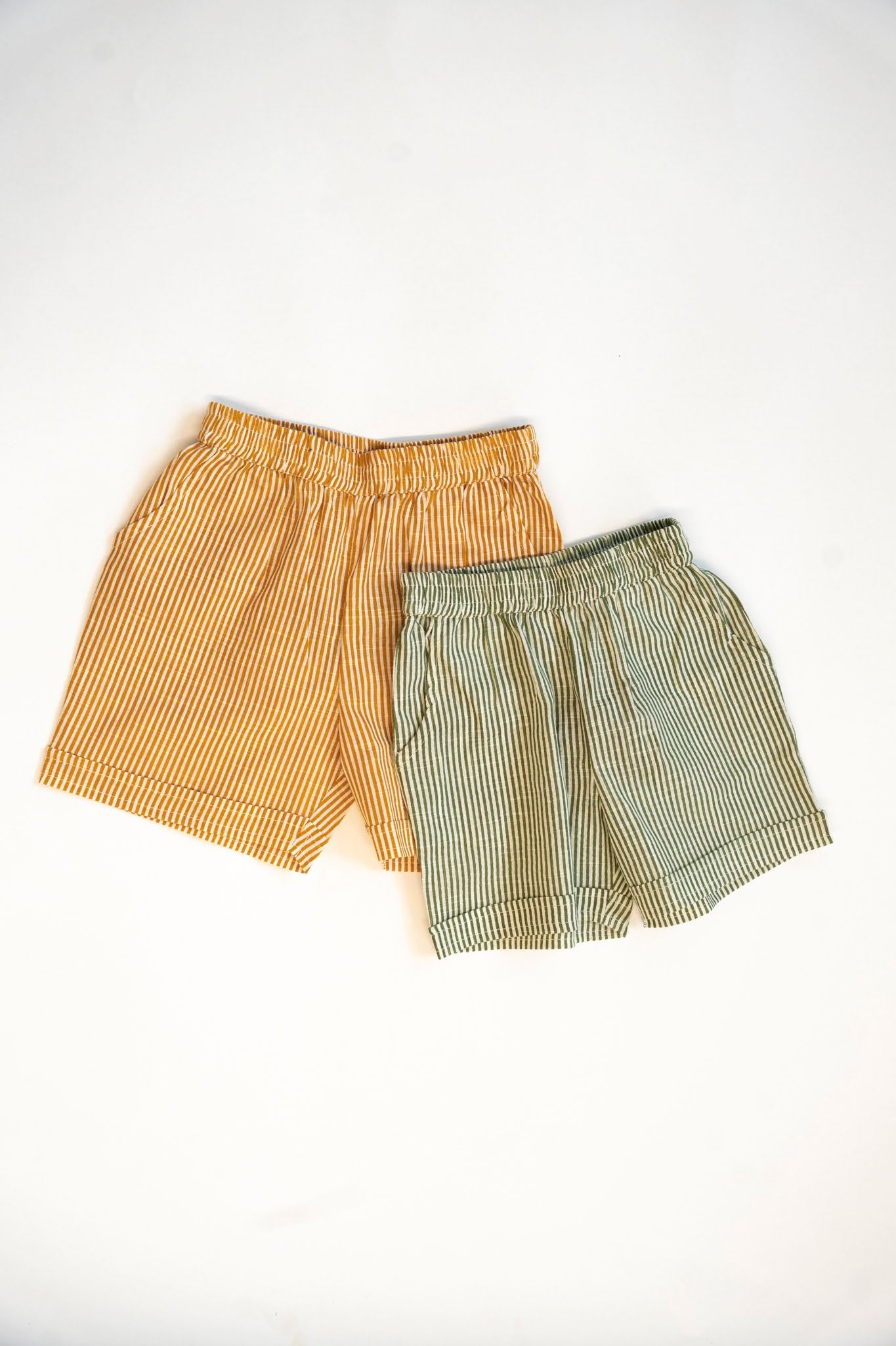 Mustard Stripe Boys Shorts