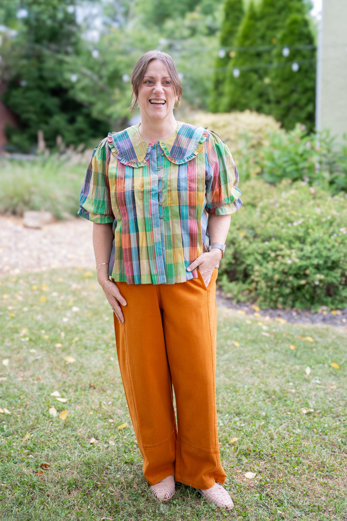 Barrel Pant in Rust