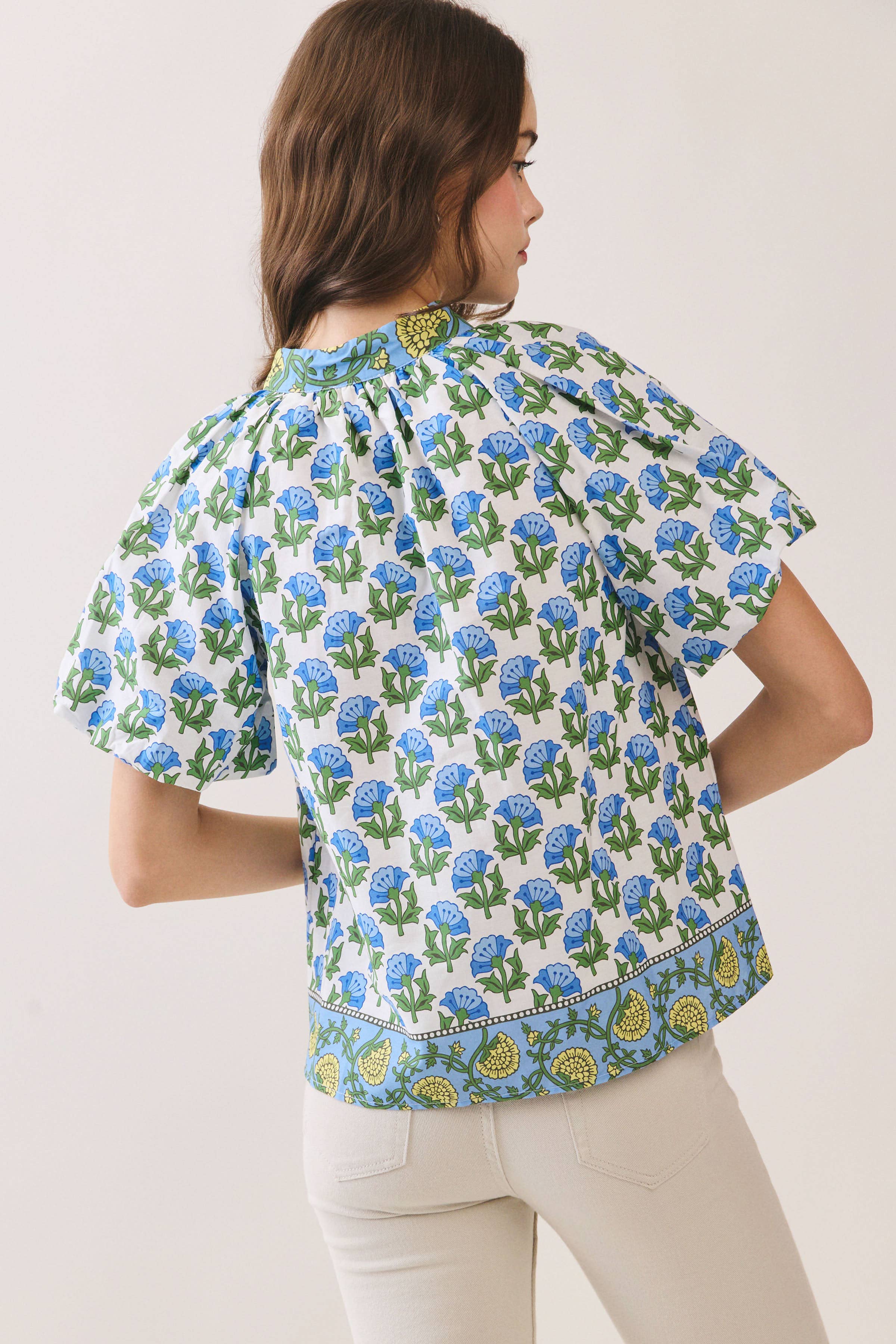 Iris Floral Print Top