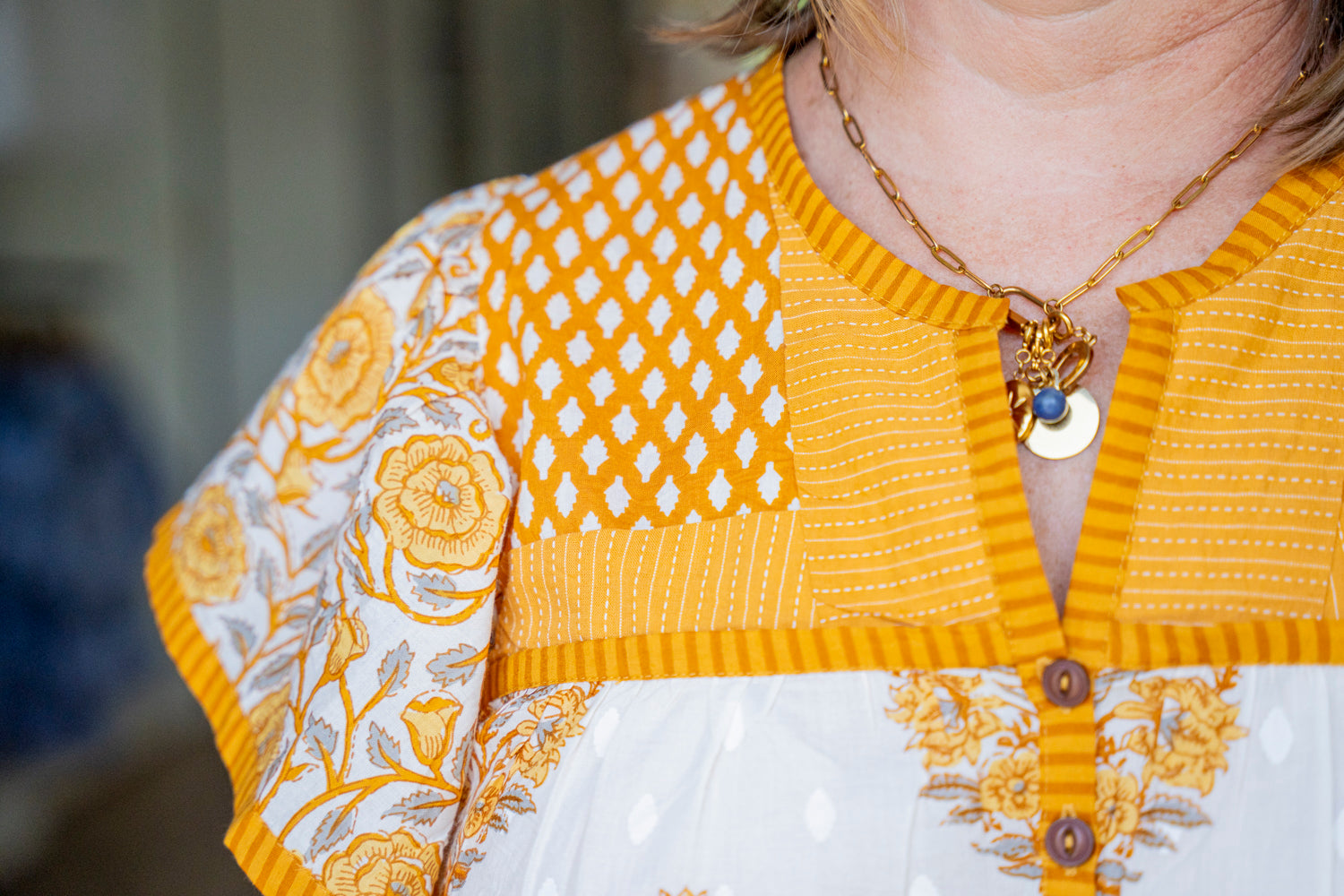The Ellis Block Print Top