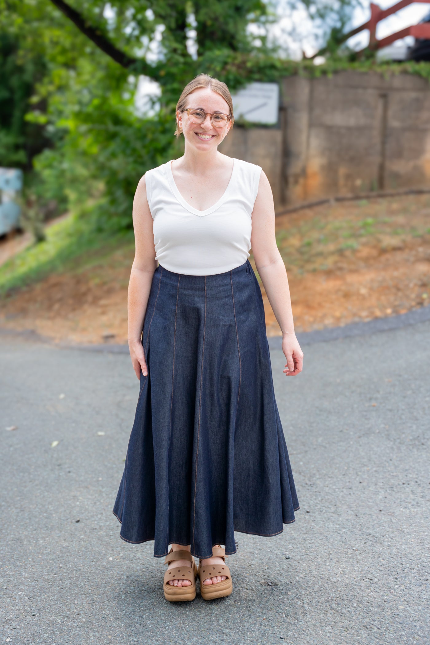 Nova Denim Circle Skirt