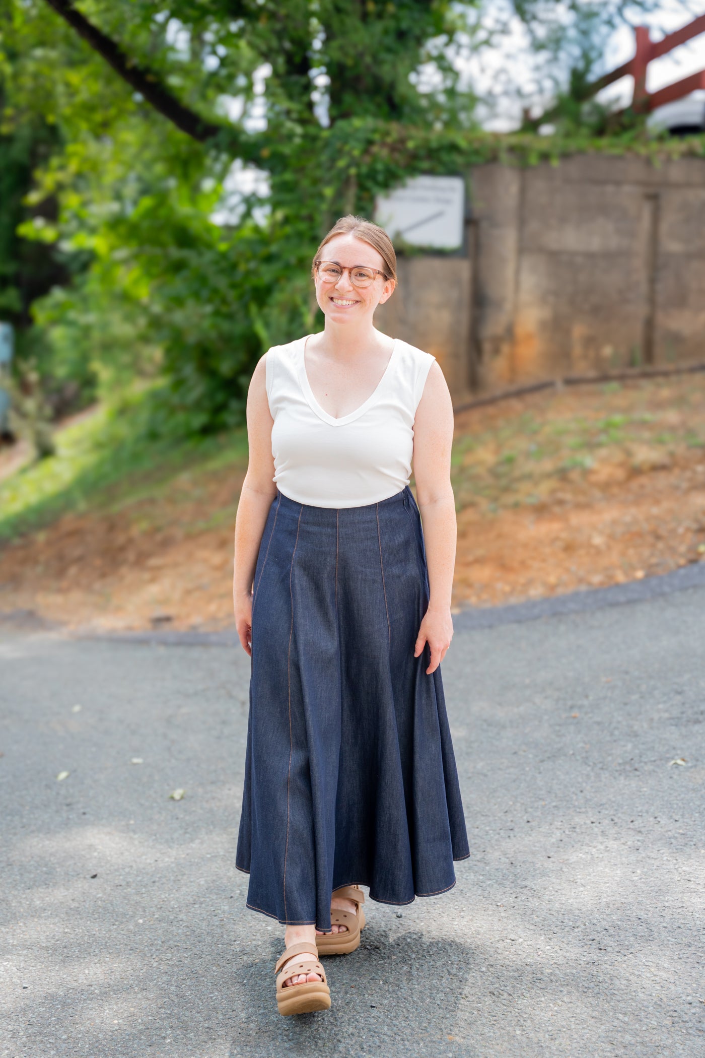 Nova Denim Circle Skirt