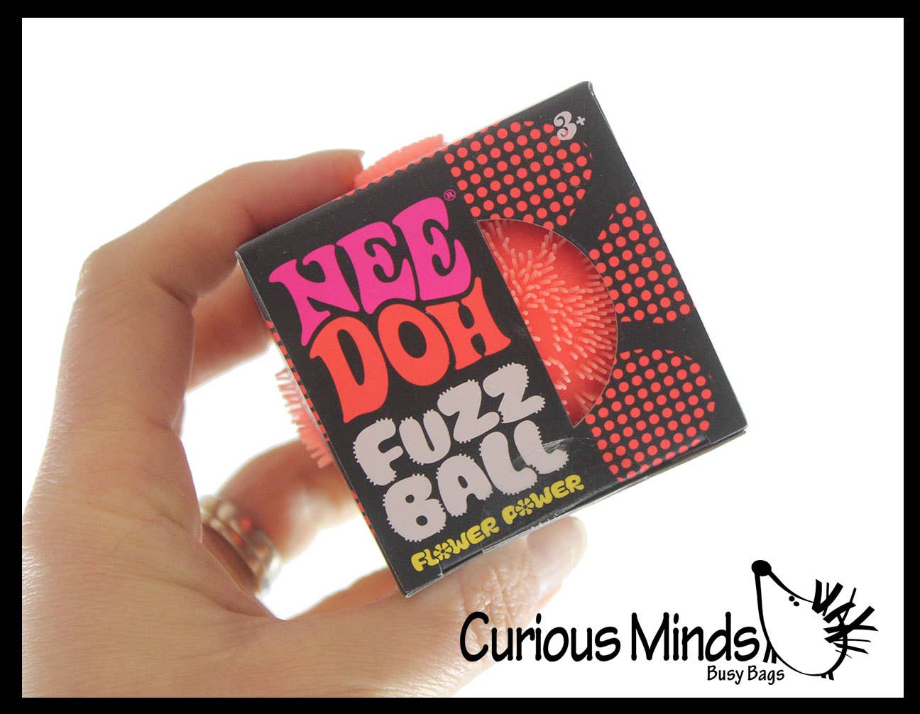 1 NeeDoh Fuzzball FLOWER POWER Soft Doh Filled Stretch Ball