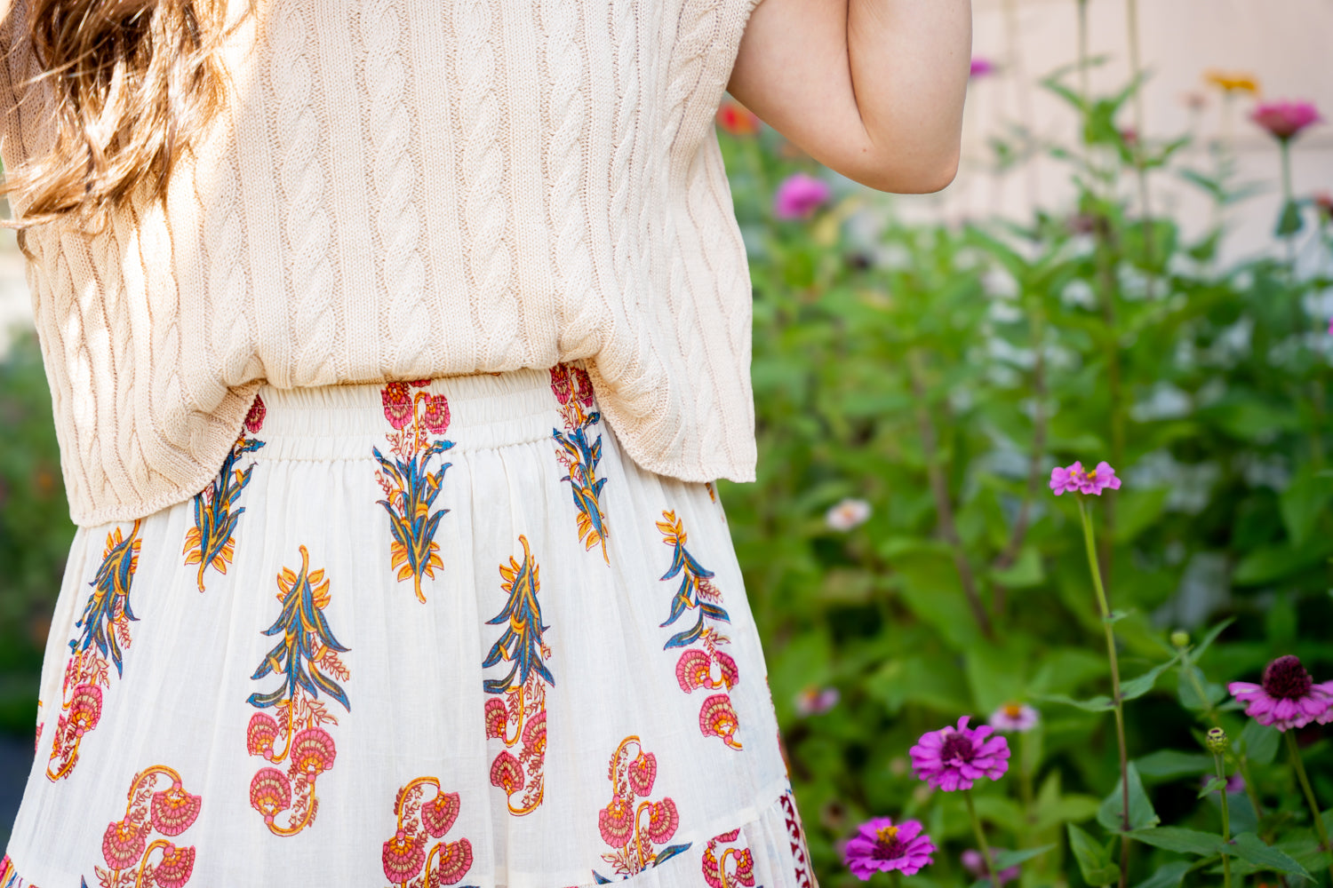 Yellow Floral Maxi Skirt