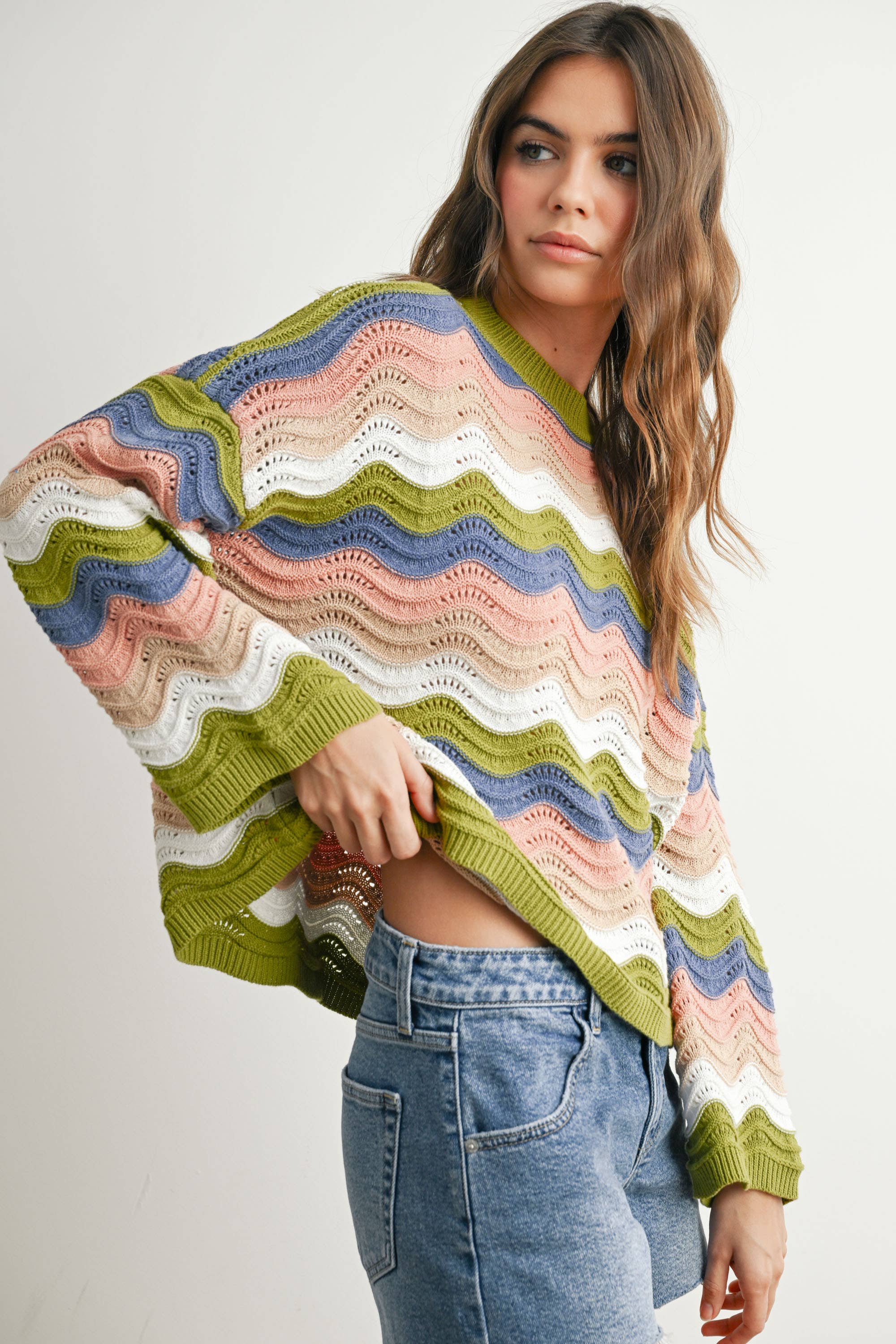 Samantha Color Block Sweater
