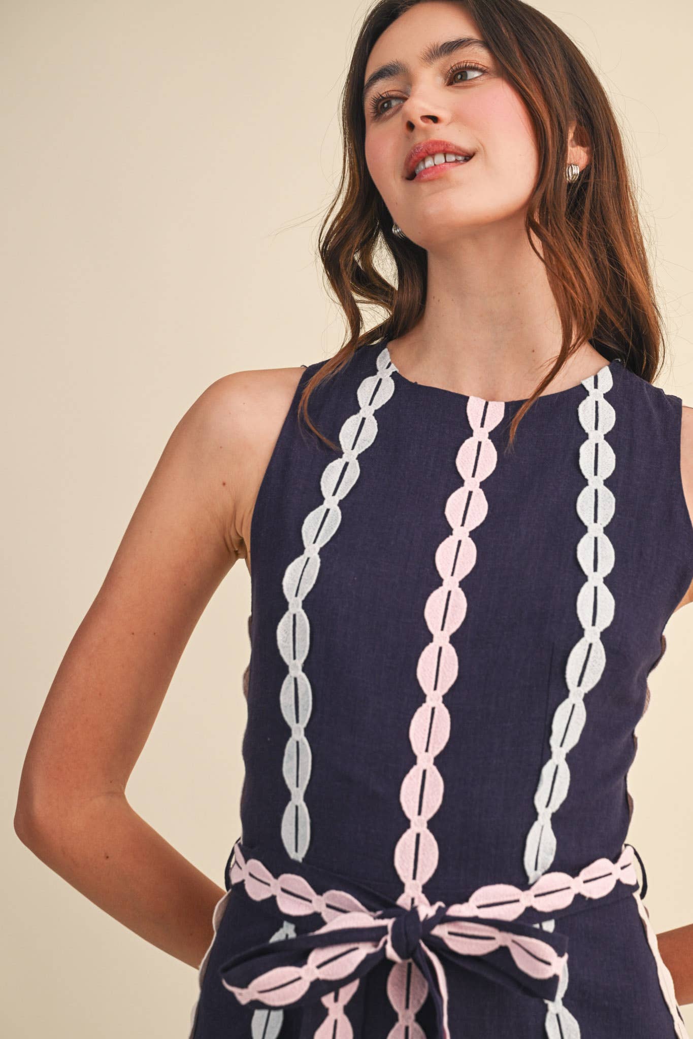 The Crochet Trim Midi Dress