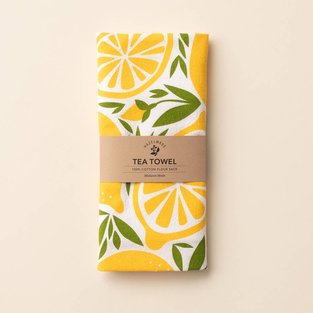 Lemon Tea Towel / Kitchen Decor / Midwest Made