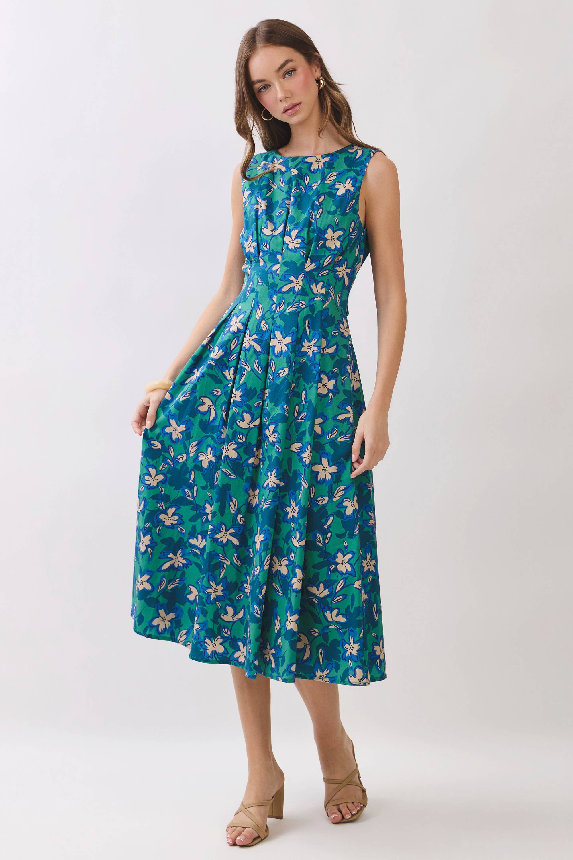 Leigha Fit & Flare Midi Dress