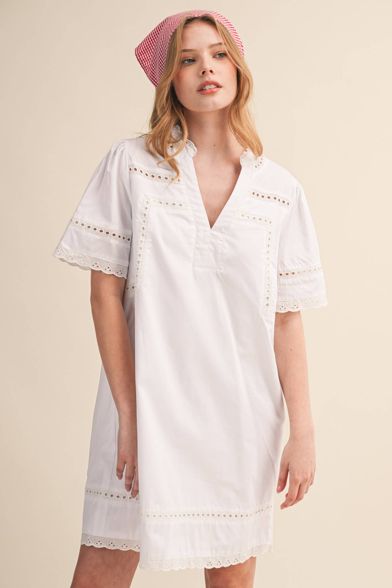 The Lace Trim Tunic Dress