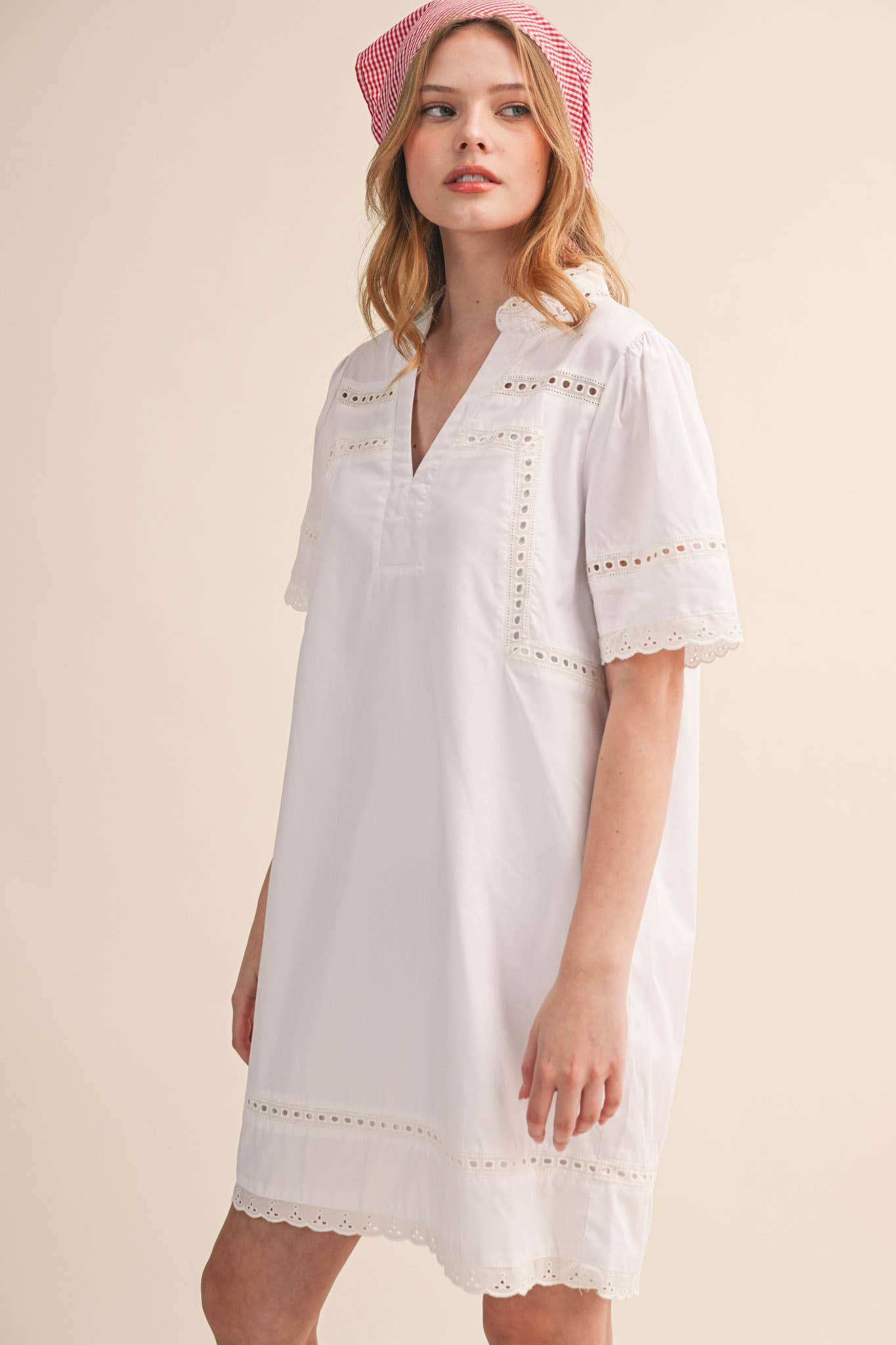 The Lace Trim Tunic Dress