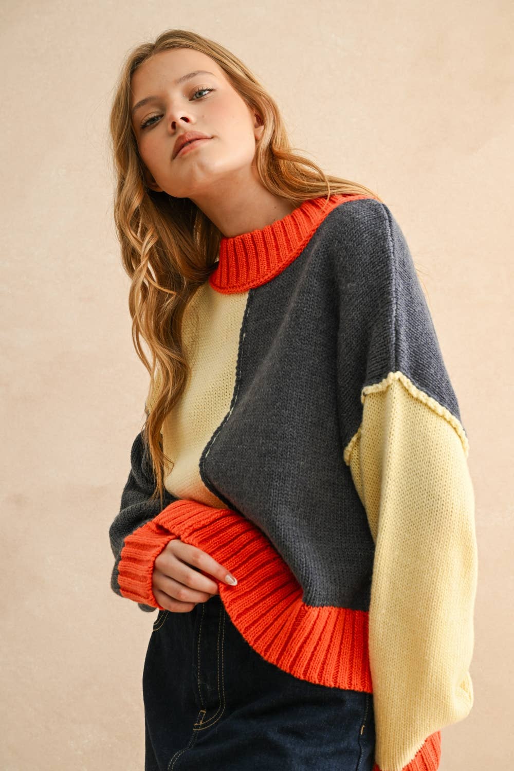 Gwen Color Block Sweater