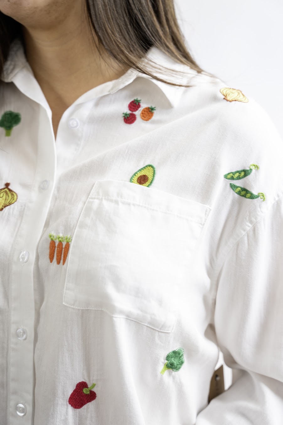 Veggie Embroidered Shirt