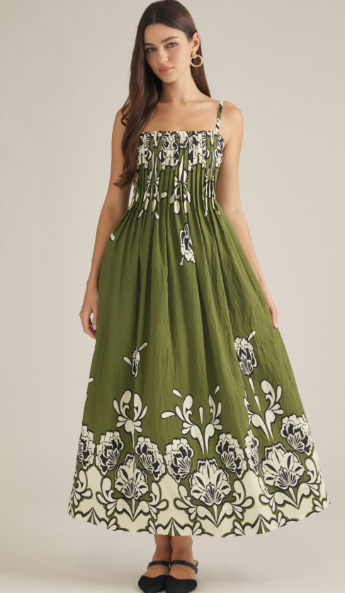 Alyssa Olive Maxi Dress