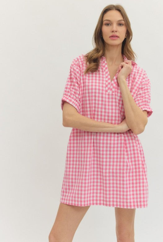 Pink Picnic Gingham Mini