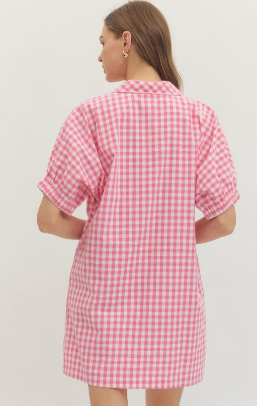 Pink Picnic Gingham Mini
