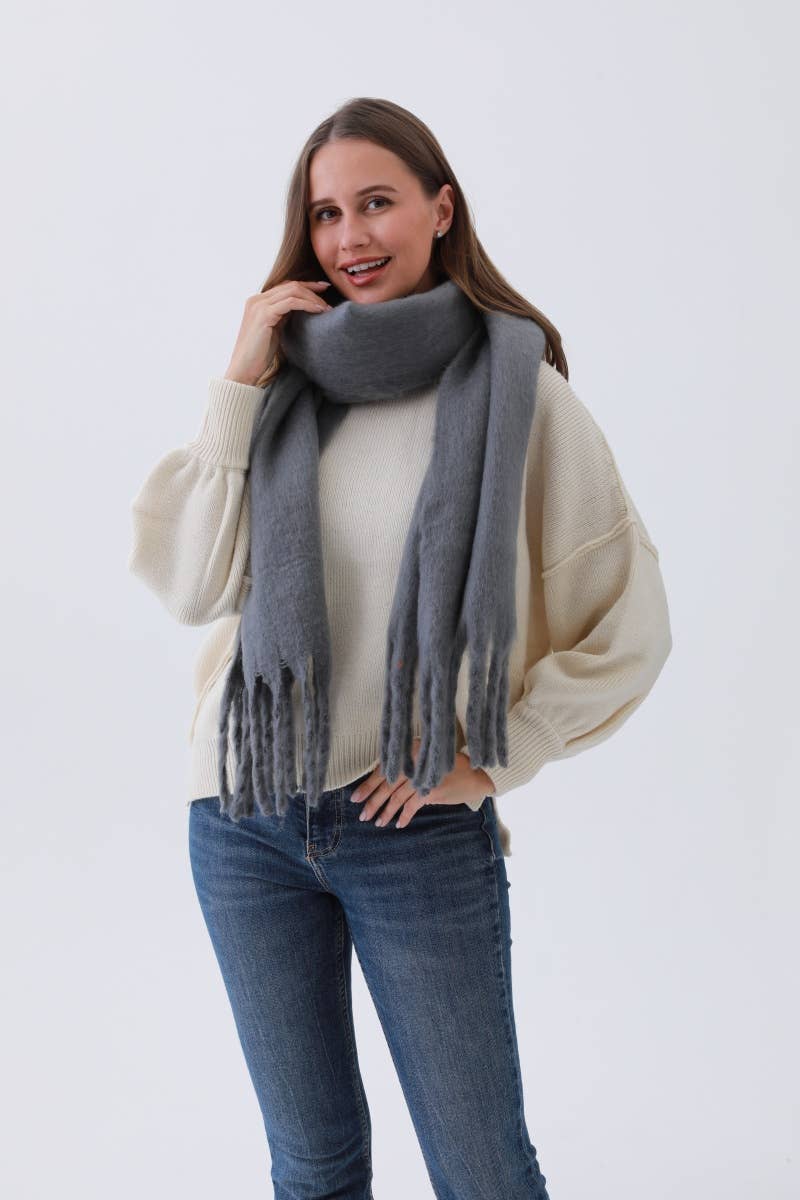 Cozy Knit Rose Scarf