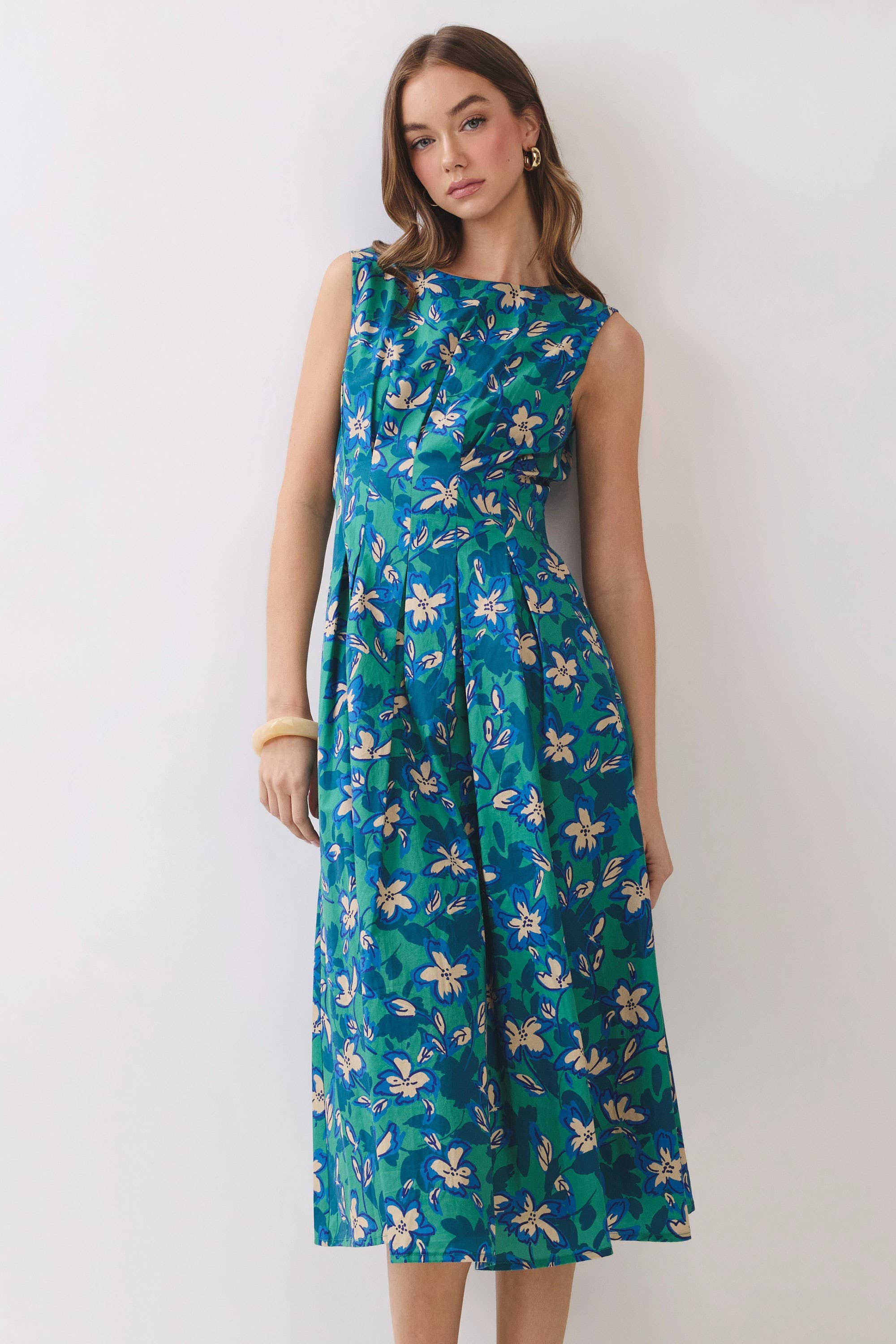 Leigha Fit & Flare Midi Dress