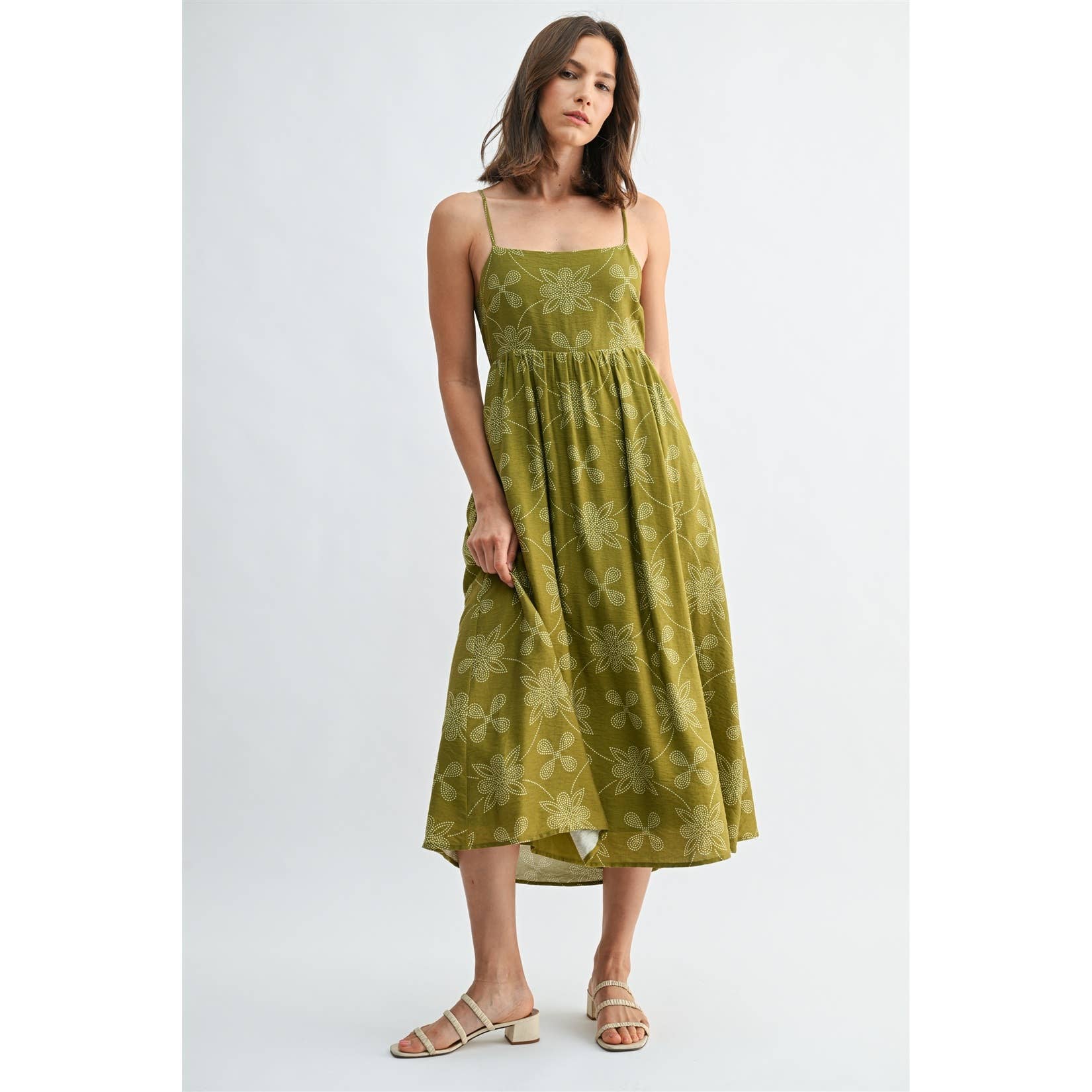 The Olive Grove Midi Dress