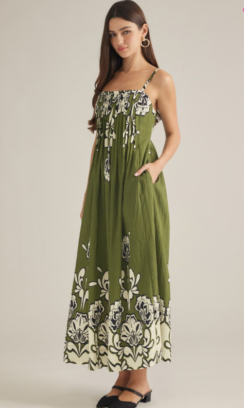 Alyssa Olive Maxi Dress